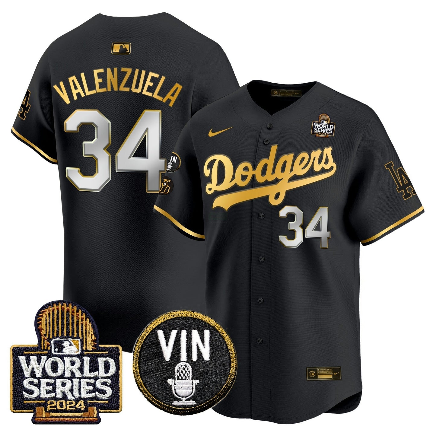 Camisa MLB Men’s 2024 World Series Dourada Trim Vapor Premier Limited Jersey V2