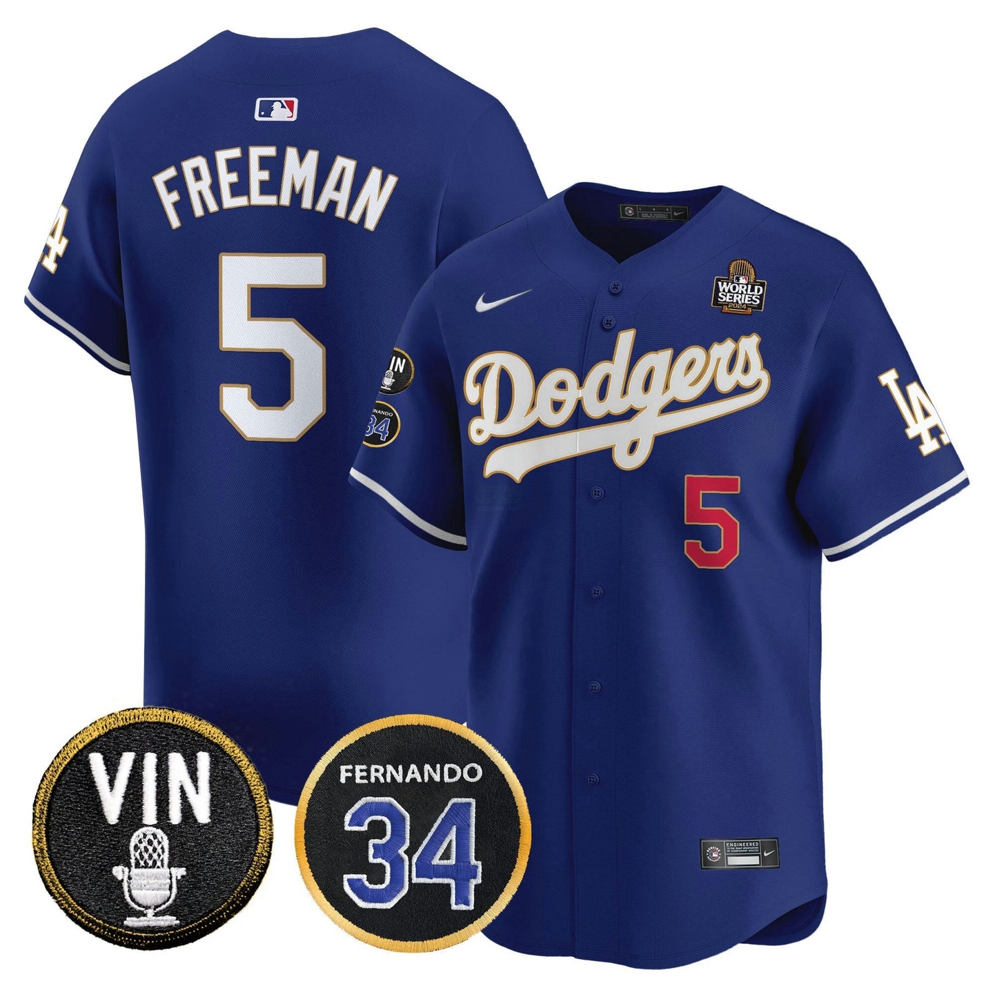 Camisa MLB Men’s 2024 World Series Dourada Trim Vapor Premier Limited Jersey V3