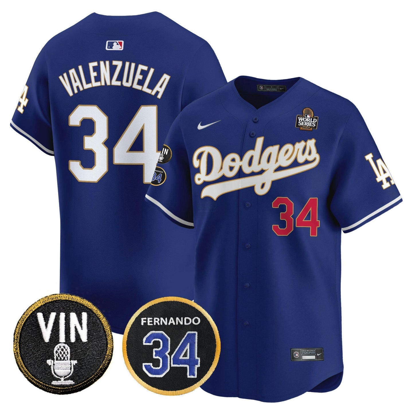 Camisa MLB Men’s 2024 World Series Dourada Trim Vapor Premier Limited Jersey V3