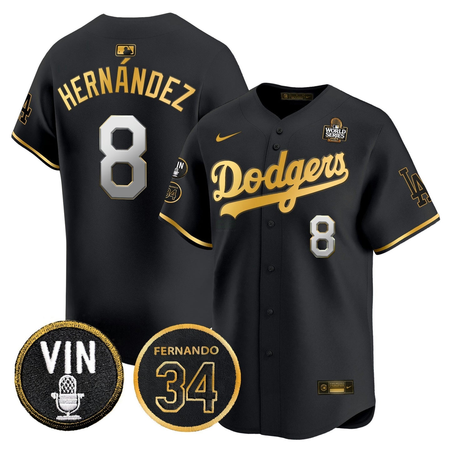Camisa MLB Men’s 2024 World Series Dourada Trim Vapor Premier Limited Jersey V3