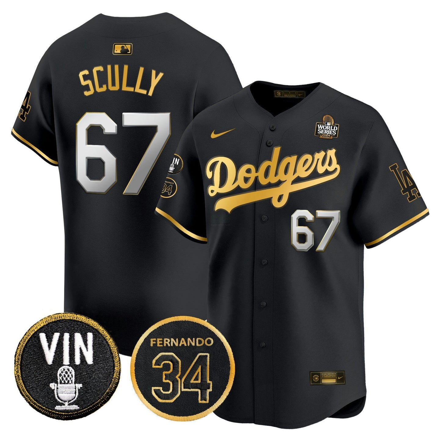 Camisa MLB Men’s 2024 World Series Dourada Trim Vapor Premier Limited Jersey V3