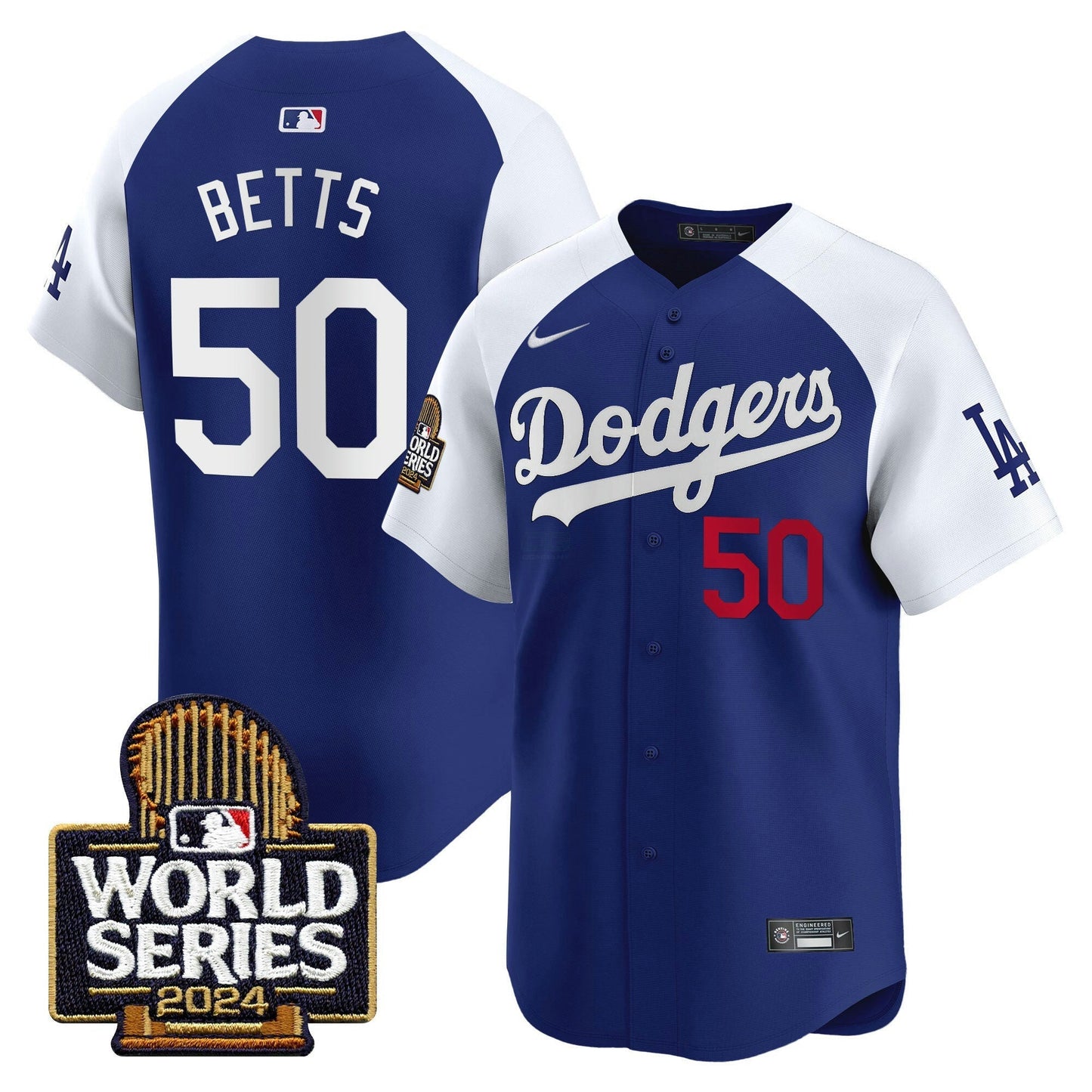 Camisa MLB Los Angeles Dodgers Men’s 2024 World Series Vapor Premier Limited Jersey