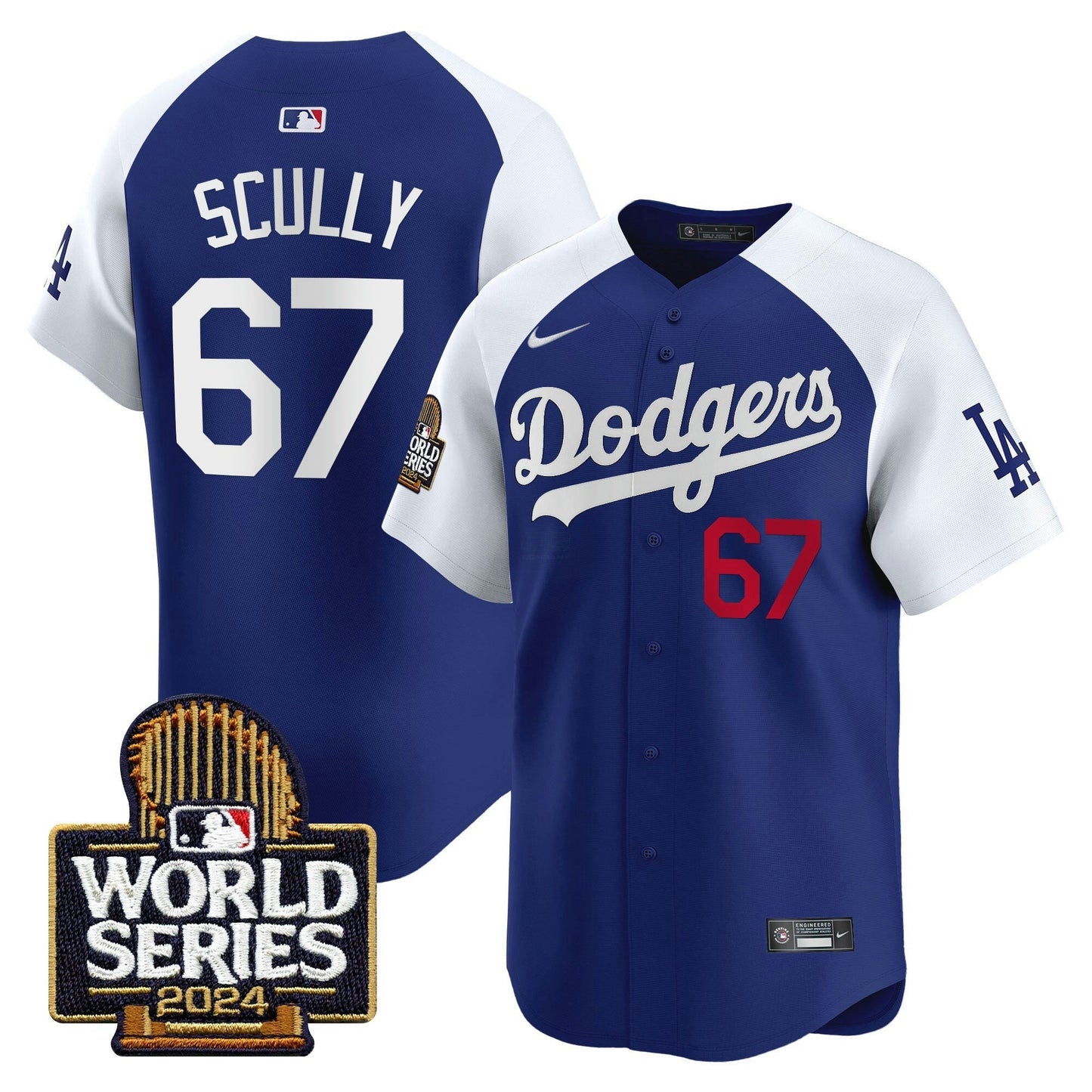 Camisa MLB Los Angeles Dodgers Men’s 2024 World Series Vapor Premier Limited Jersey