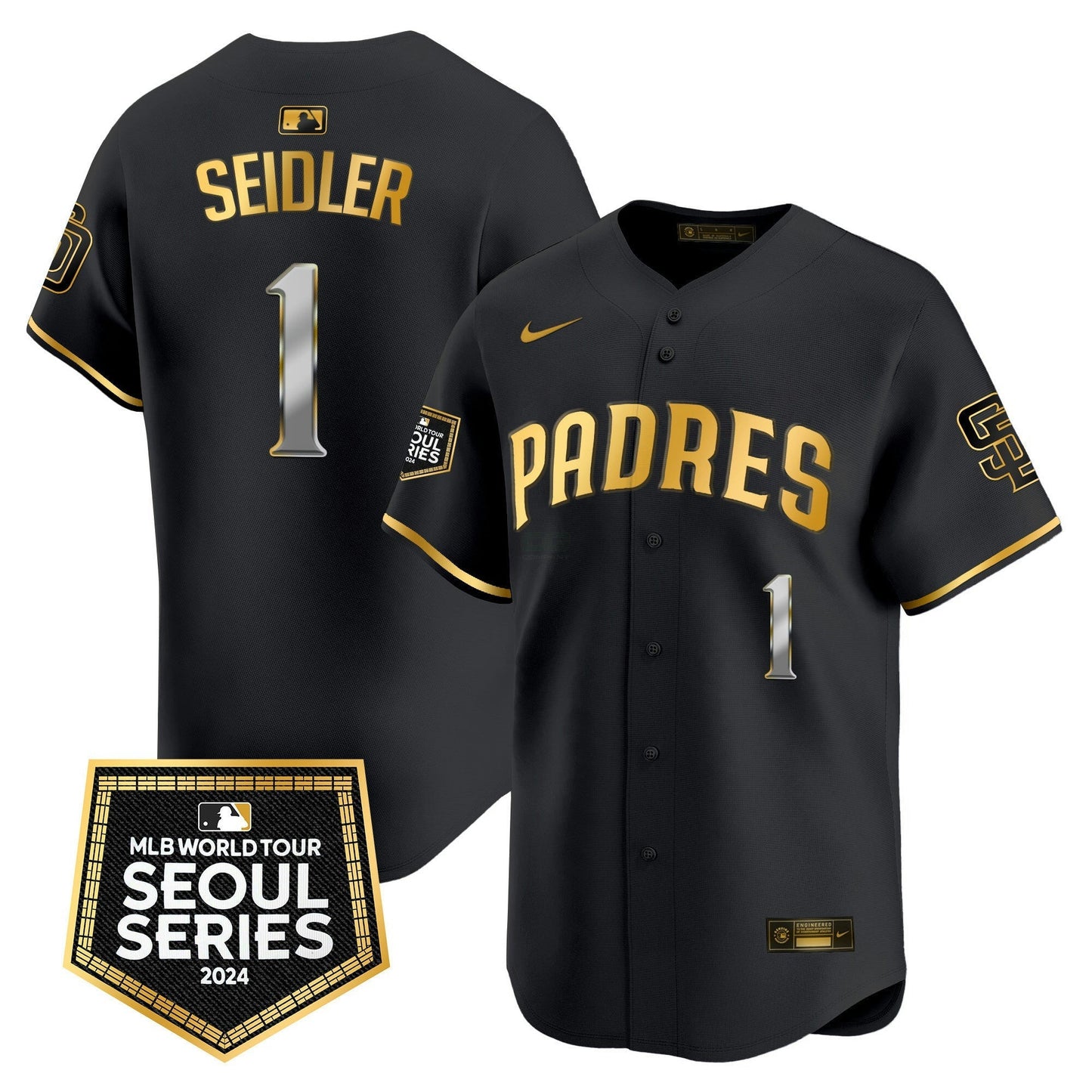 Camisa MLB San Diego Padres Men’s 2024 World Tour Seoul Series Patch Vapor Premier Limited Jersey