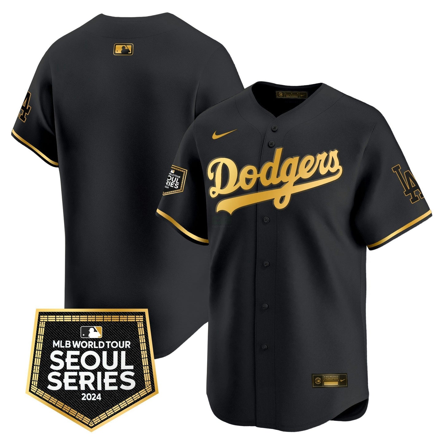 Camisa MLB Los Angeles Dodgers Men’s 2024 World Tour Seoul Series Patch Vapor Premier Limited Jersey