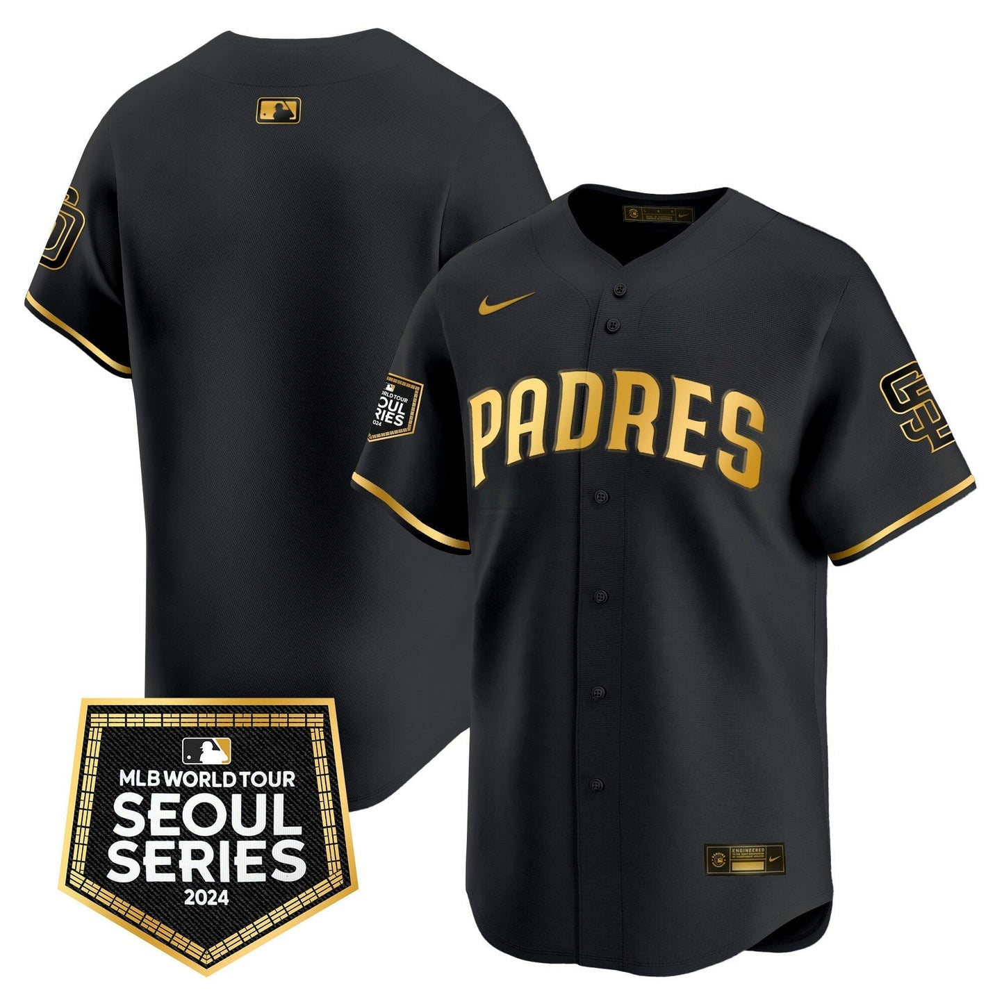 Camisa MLB San Diego Padres Men’s 2024 World Tour Seoul Series Patch Vapor Premier Limited Jersey
