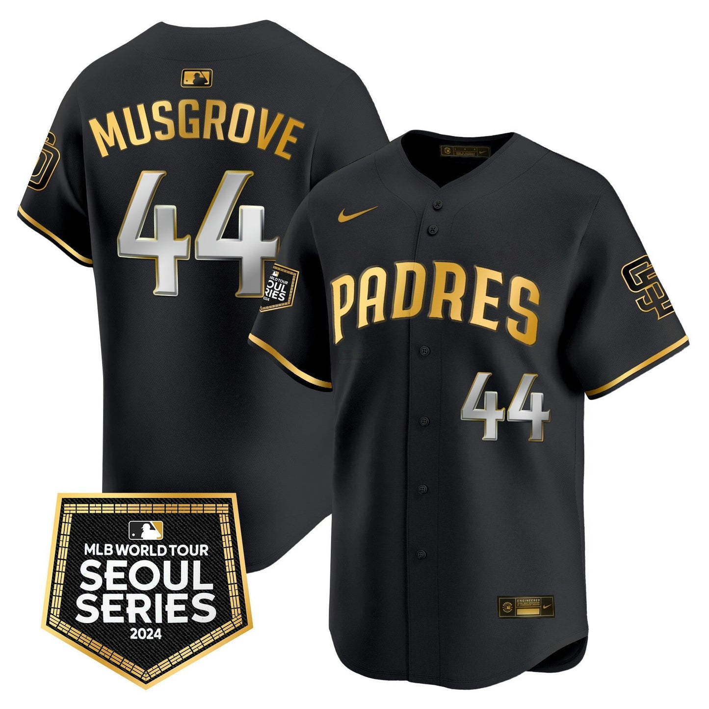 Camisa MLB San Diego Padres Men’s 2024 World Tour Seoul Series Patch Vapor Premier Limited Jersey