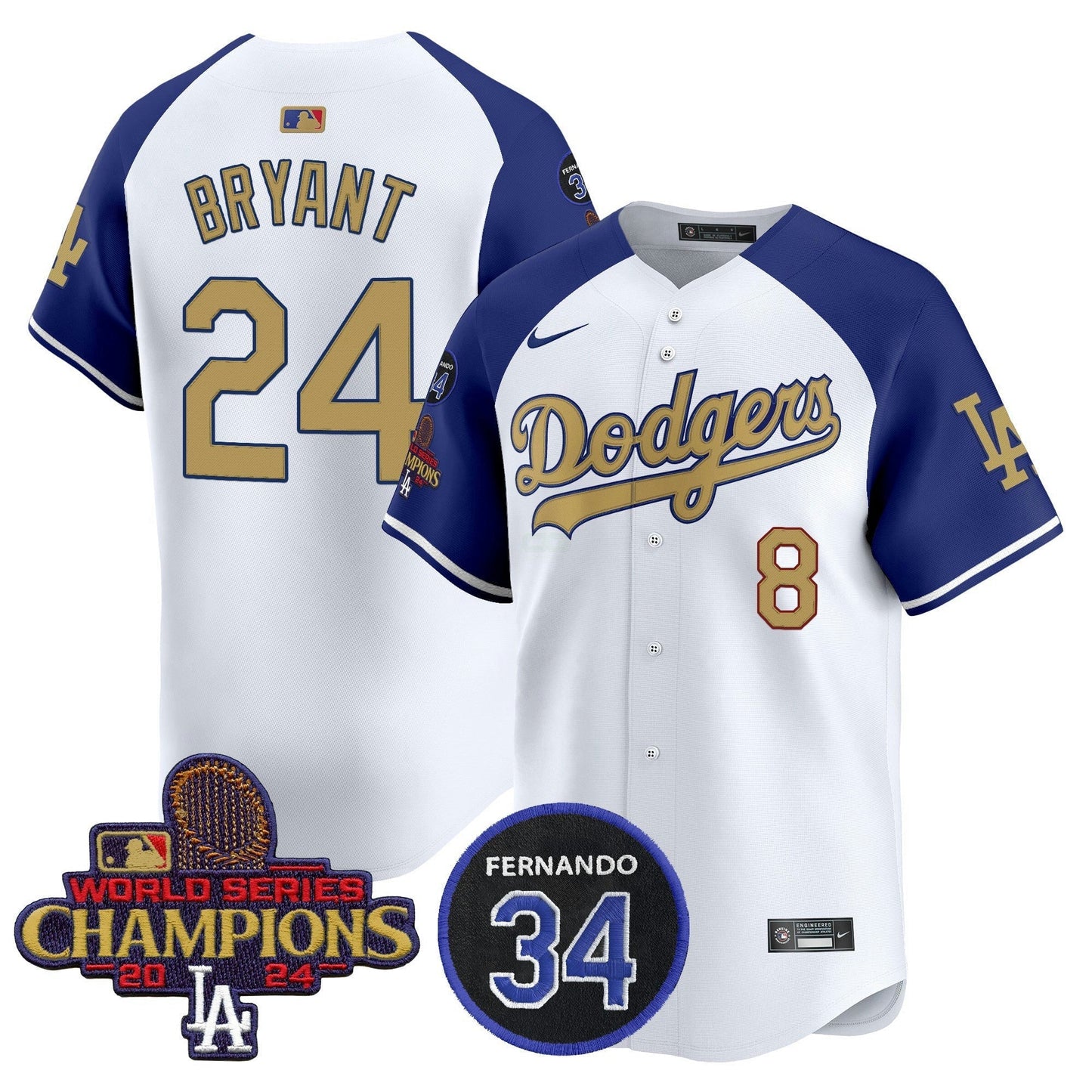 Camisa MLB Men’s 2025 #34 Fernando Patch Dourada Vapor Premier Limited Jersey