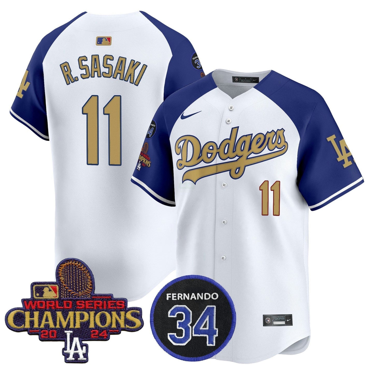 Camisa MLB Men’s 2025 #34 Fernando Patch Dourada Vapor Premier Limited Jersey
