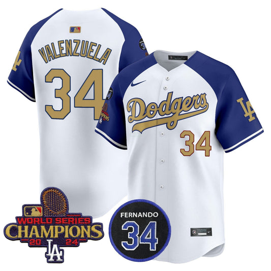 Camisa MLB Men’s 2025 #34 Fernando Patch Dourada Vapor Premier Limited Jersey