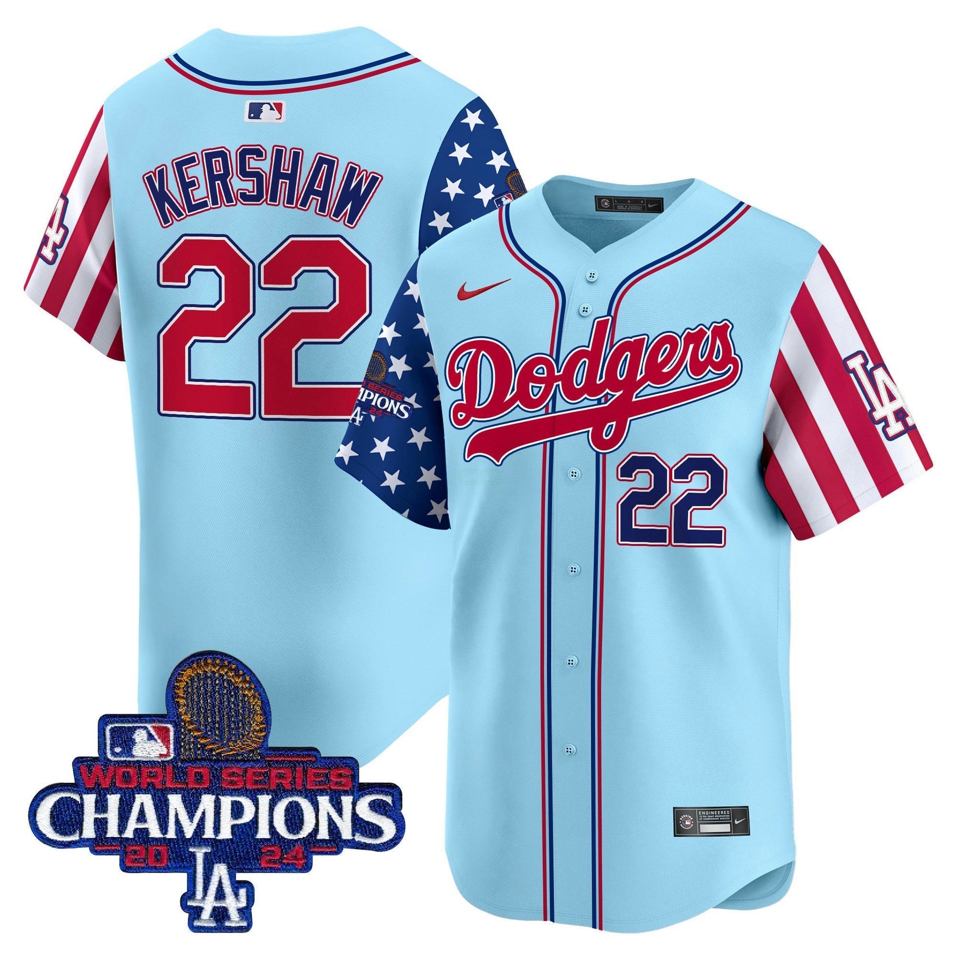 Camisa MLB Los Angeles Dodgers Men’s 2025 Independence Day Vapor Premier Limited Jersey