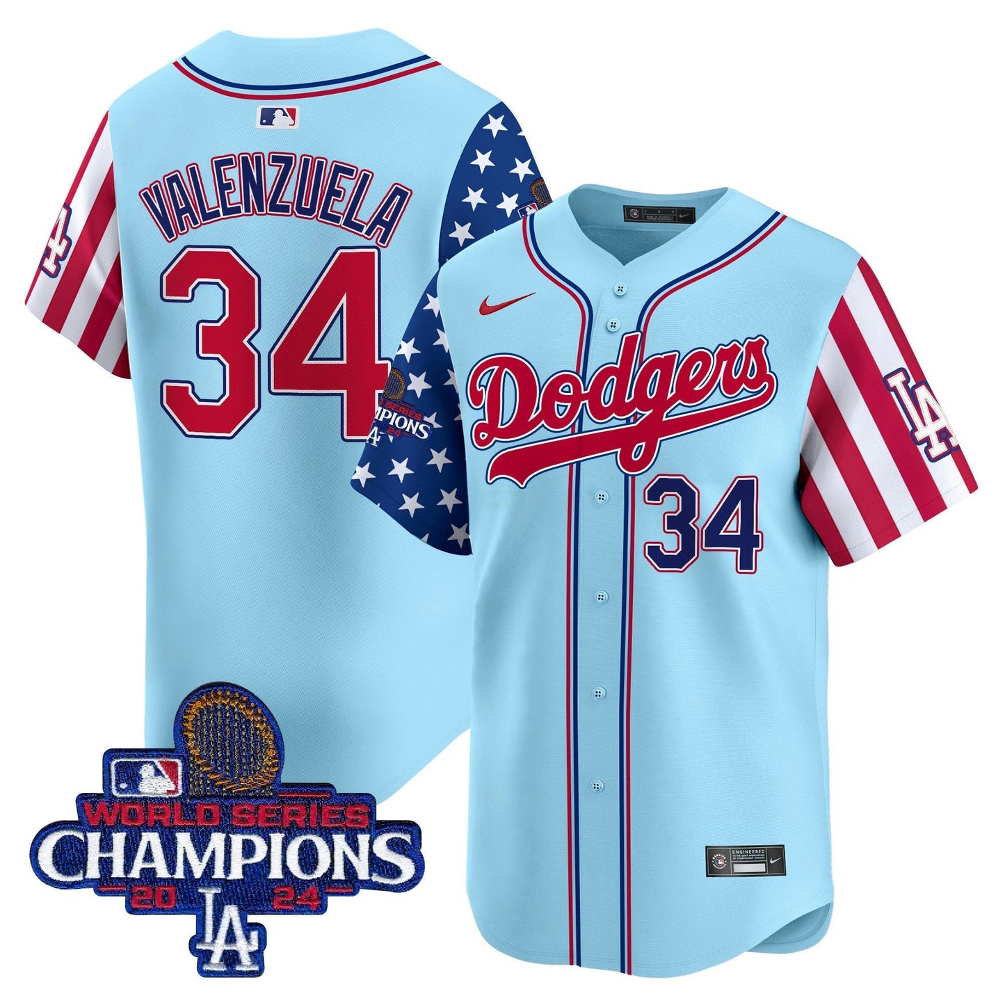Camisa MLB Los Angeles Dodgers Men’s 2025 Independence Day Vapor Premier Limited Jersey