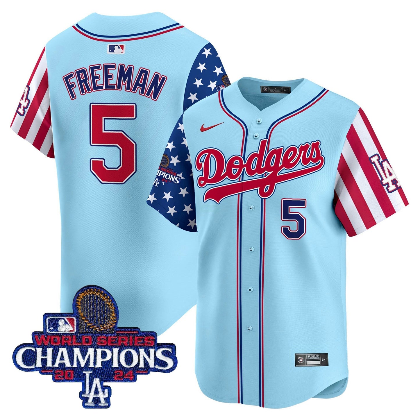 Camisa MLB Los Angeles Dodgers Men’s 2025 Independence Day Vapor Premier Limited Jersey