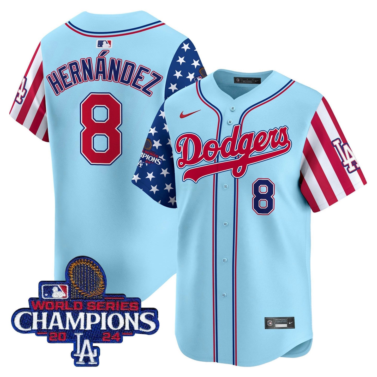 Camisa MLB Los Angeles Dodgers Men’s 2025 Independence Day Vapor Premier Limited Jersey