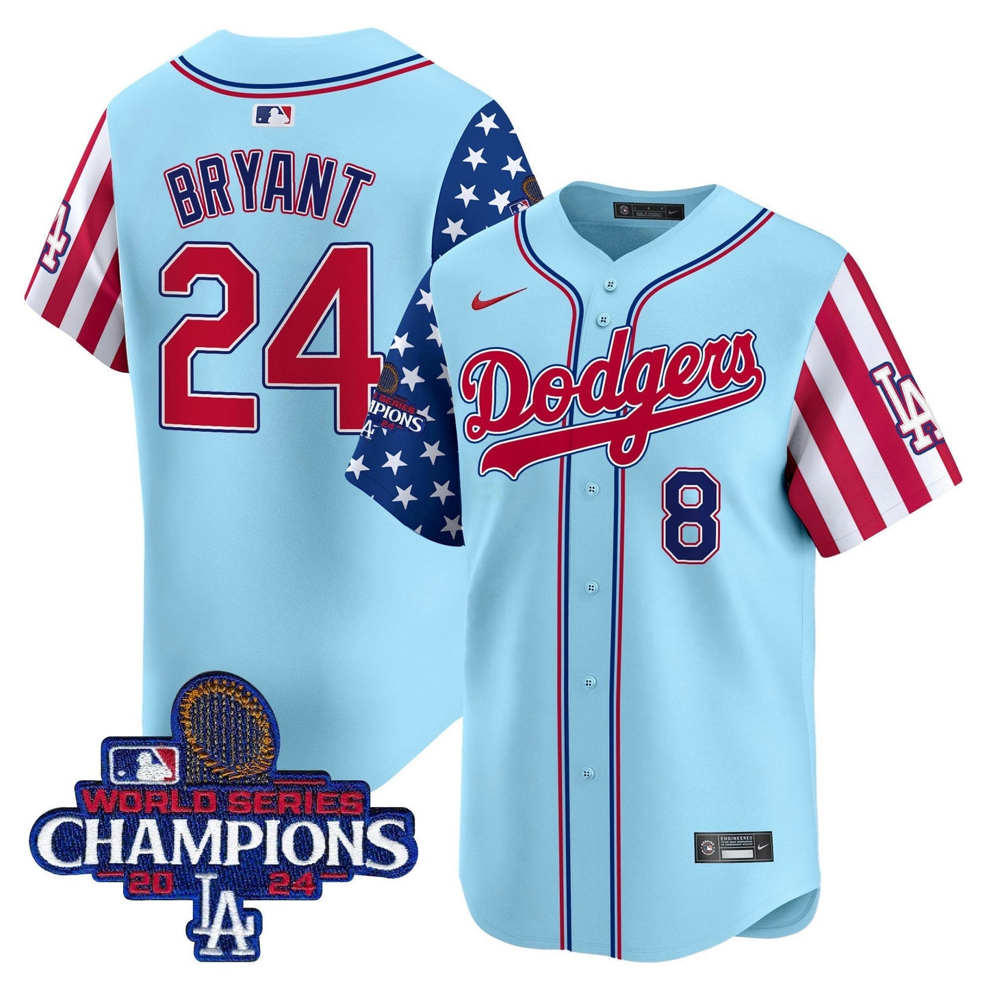 Camisa MLB Los Angeles Dodgers Men’s 2025 Independence Day Vapor Premier Limited Jersey