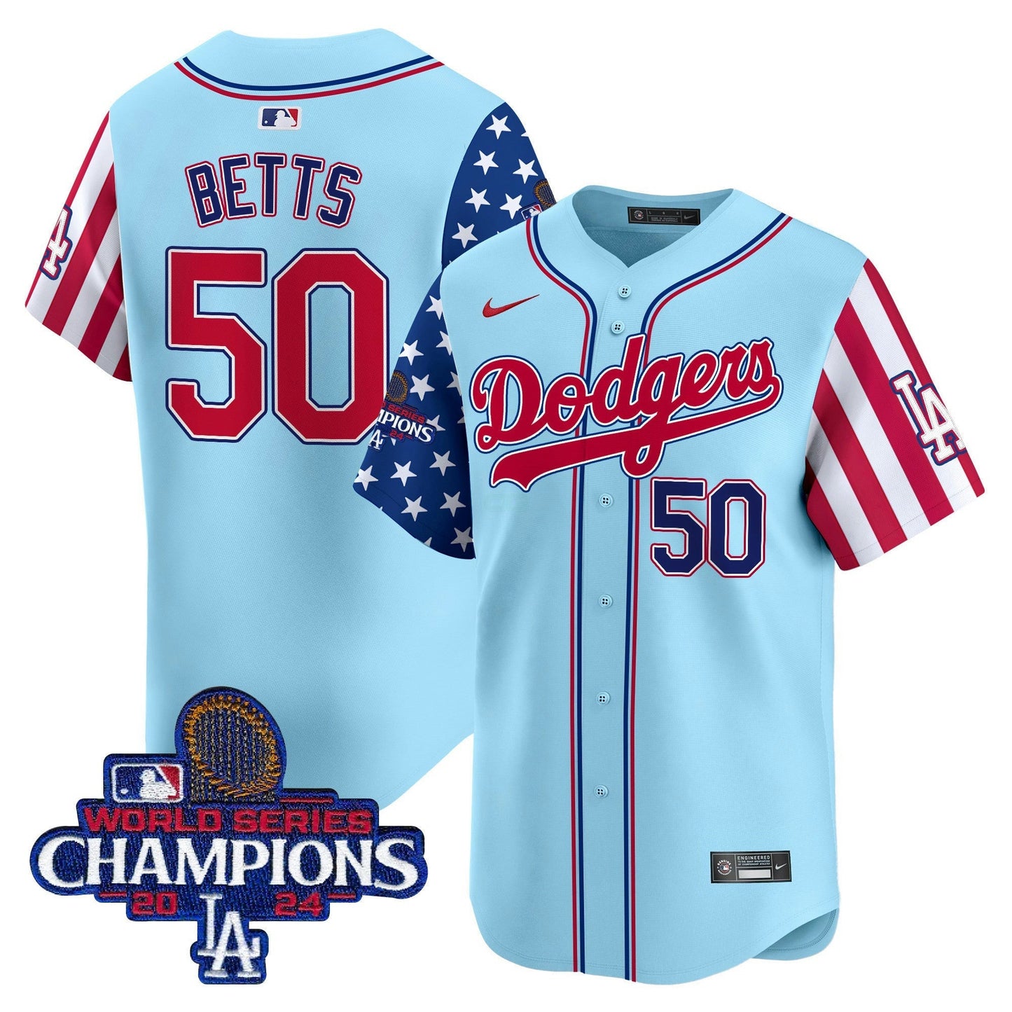 Camisa MLB Los Angeles Dodgers Men’s 2025 Independence Day Vapor Premier Limited Jersey
