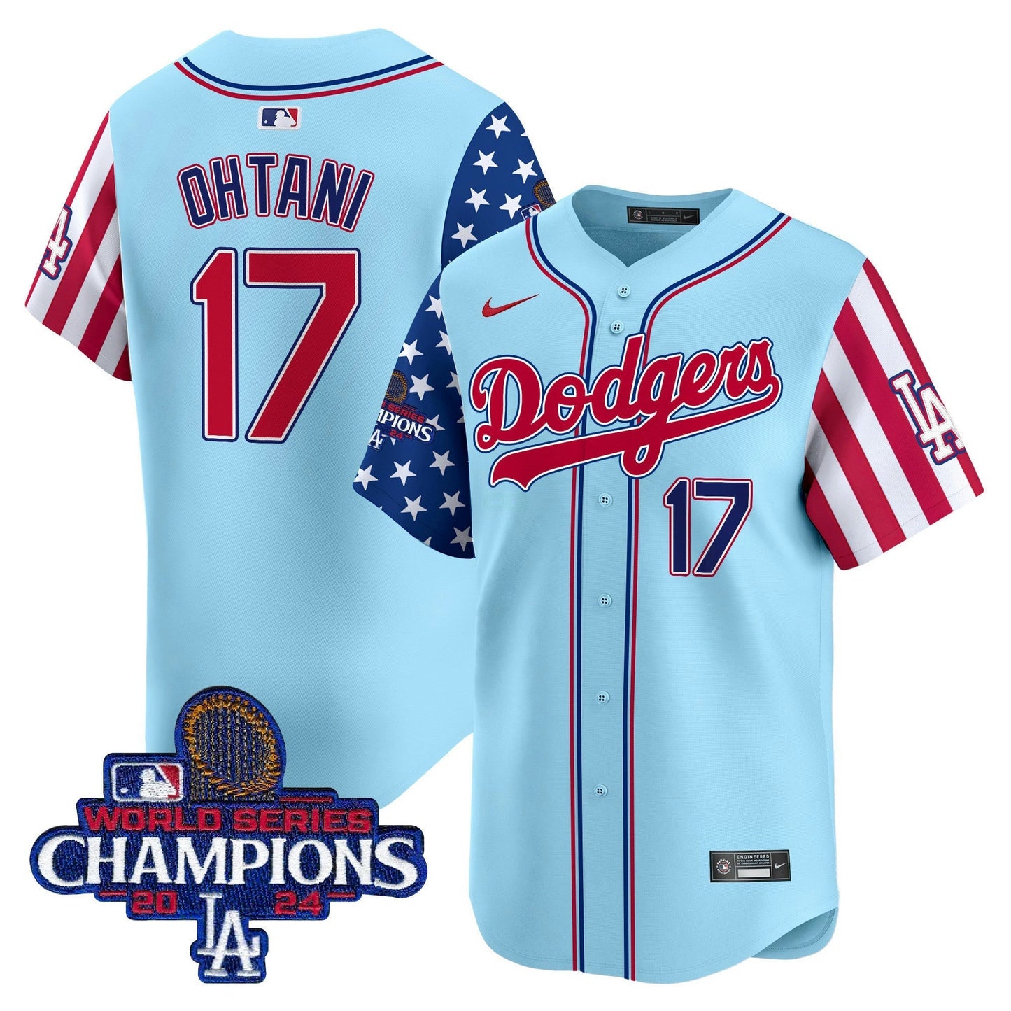 Camisa MLB Los Angeles Dodgers Men’s 2025 Independence Day Vapor Premier Limited Jersey