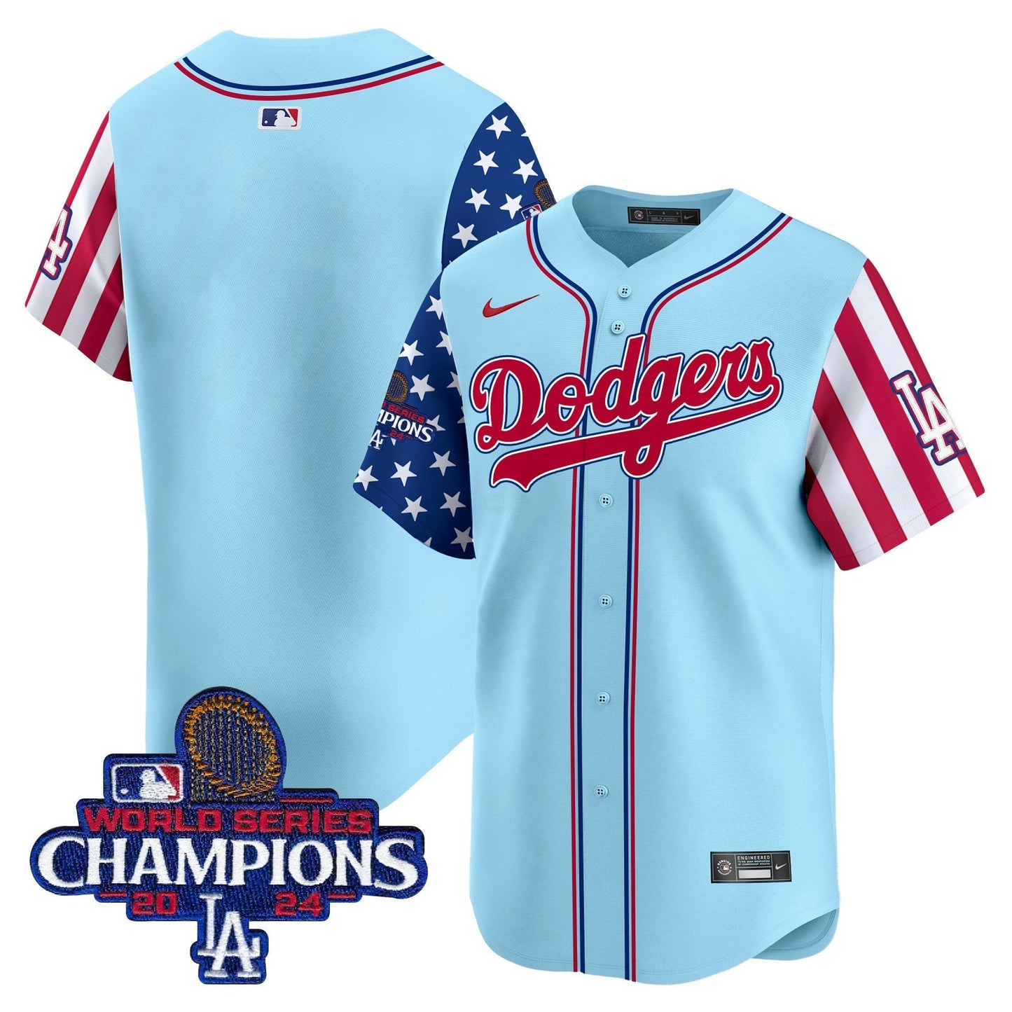 Camisa MLB Los Angeles Dodgers Men’s 2025 Independence Day Vapor Premier Limited Jersey