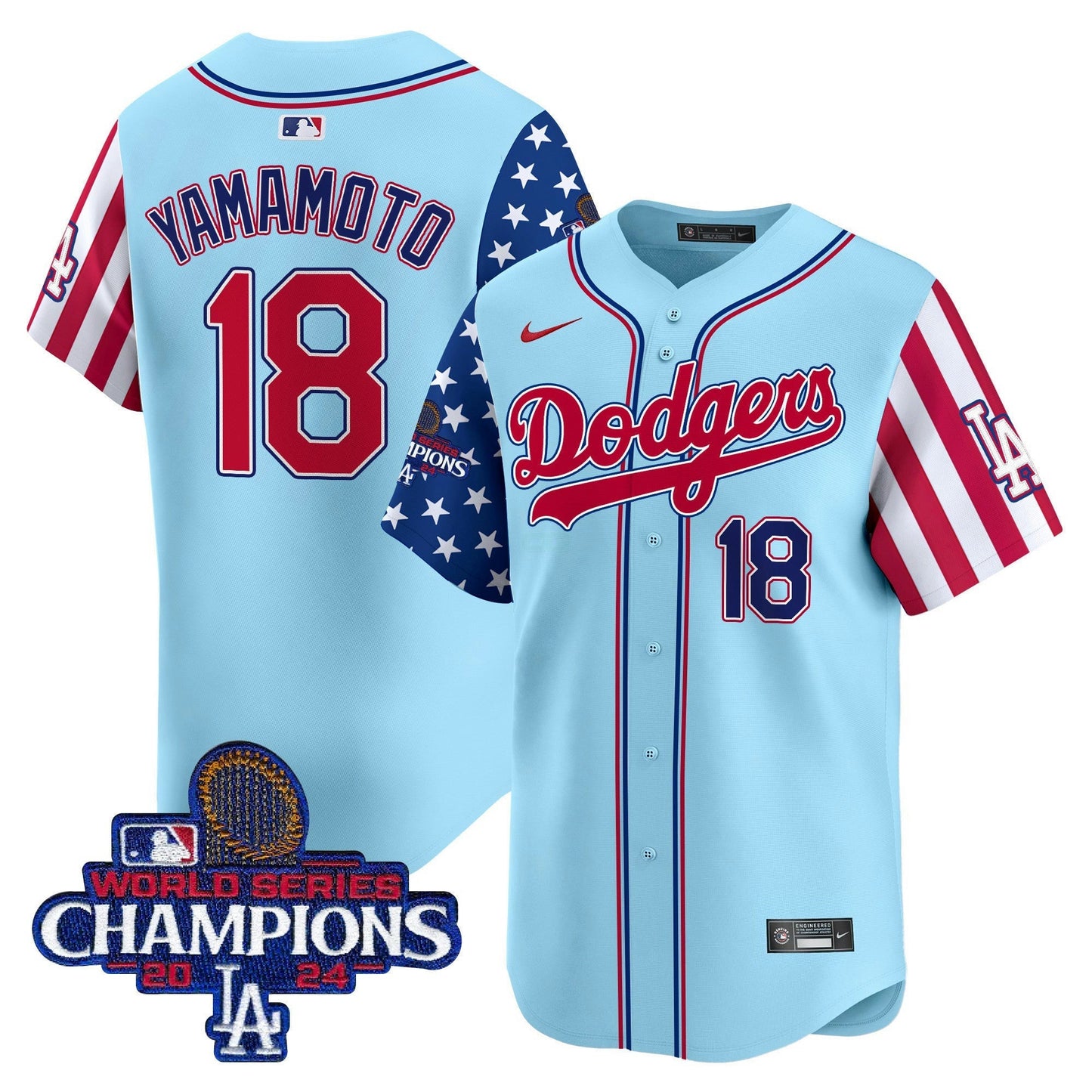 Camisa MLB Los Angeles Dodgers Men’s 2025 Independence Day Vapor Premier Limited Jersey