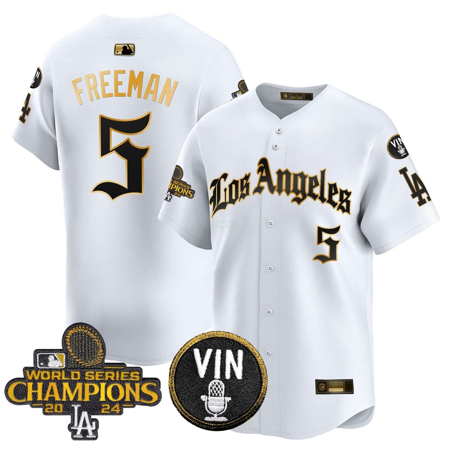 Camisa MLB Men’s 2025 LA Gothic Style Dourada Vapor Premier Limited Jersey