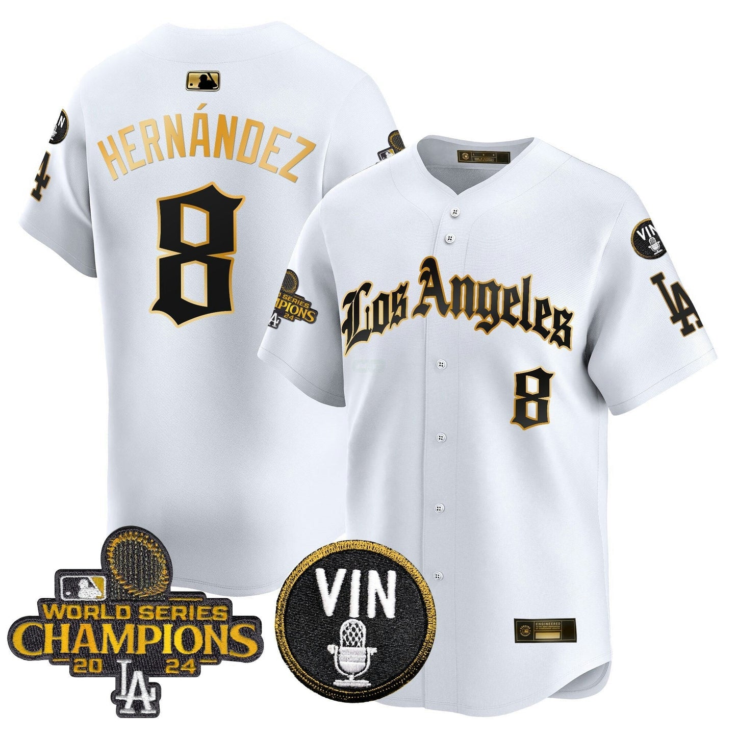 Camisa MLB Men’s 2025 LA Gothic Style Dourada Vapor Premier Limited Jersey