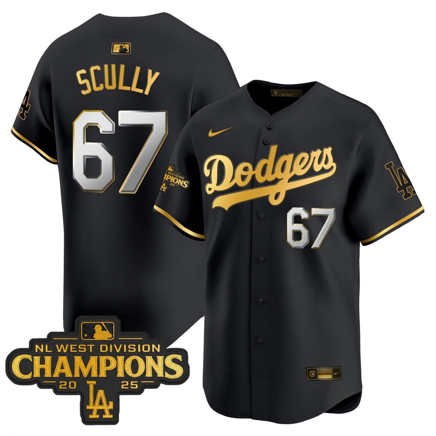 Camisa MLB Men’s 2025 NL West Division Champions Patch Dourada Trim Vapor Premier Limited Jersey