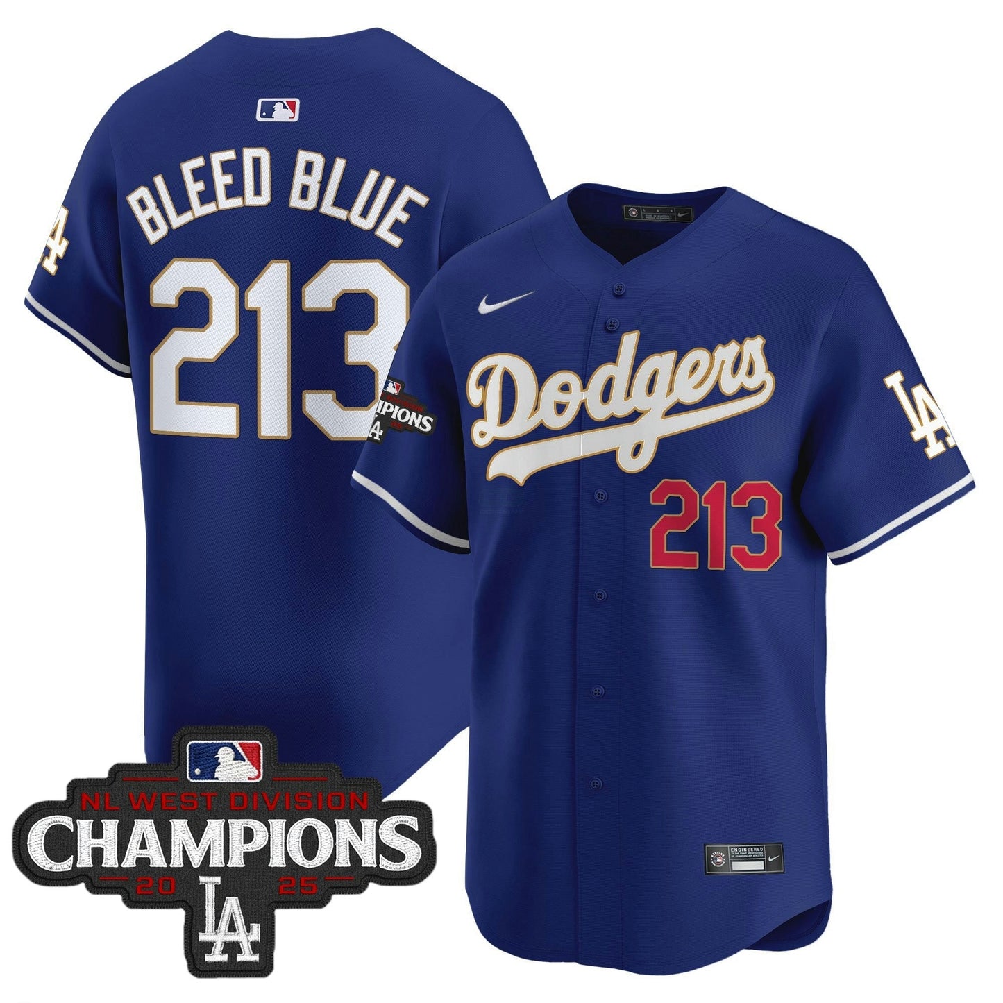 Camisa MLB Men’s 2025 NL West Division Champions Patch Dourada Trim Vapor Premier Limited Jersey