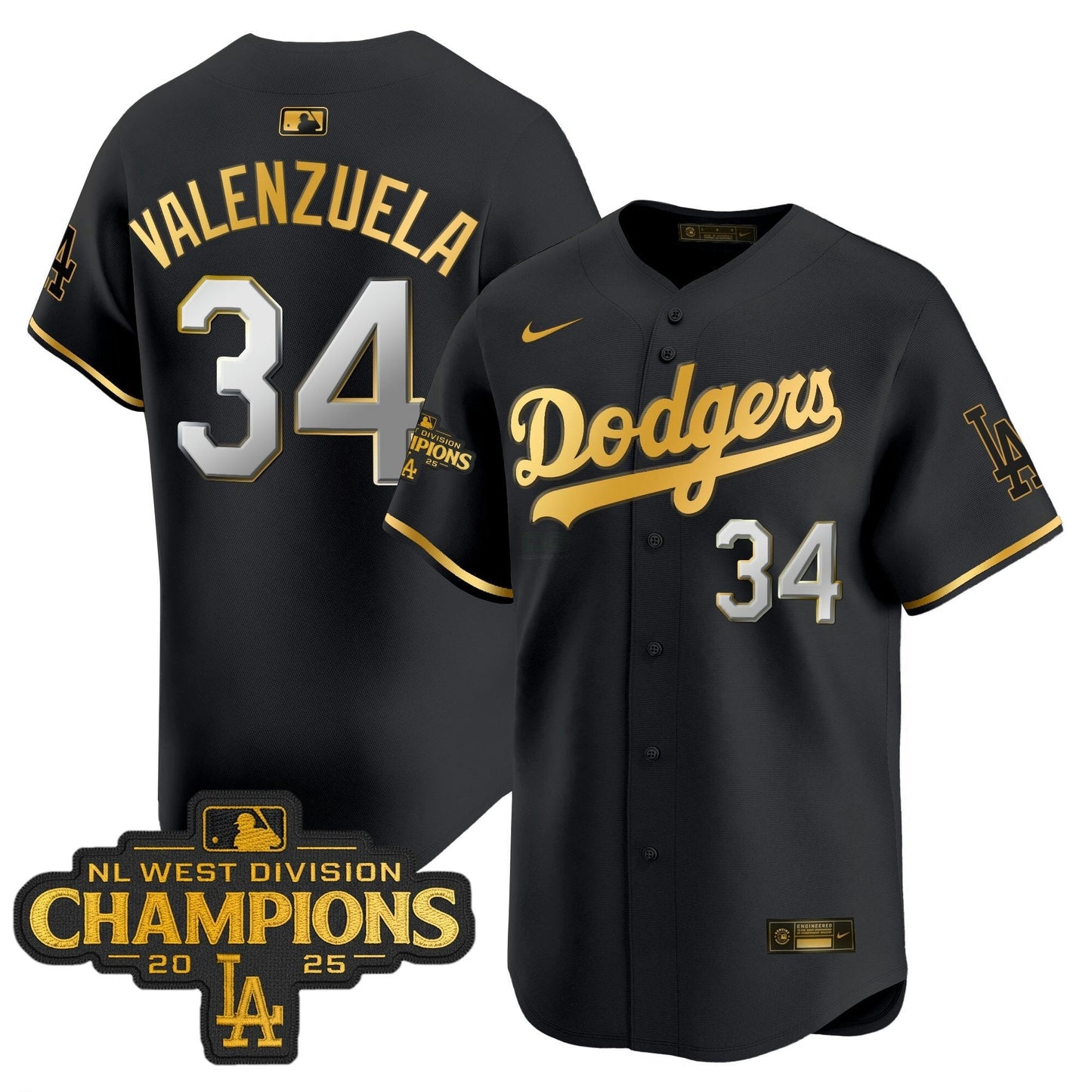 Camisa MLB Men’s 2025 NL West Division Champions Patch Dourada Trim Vapor Premier Limited Jersey