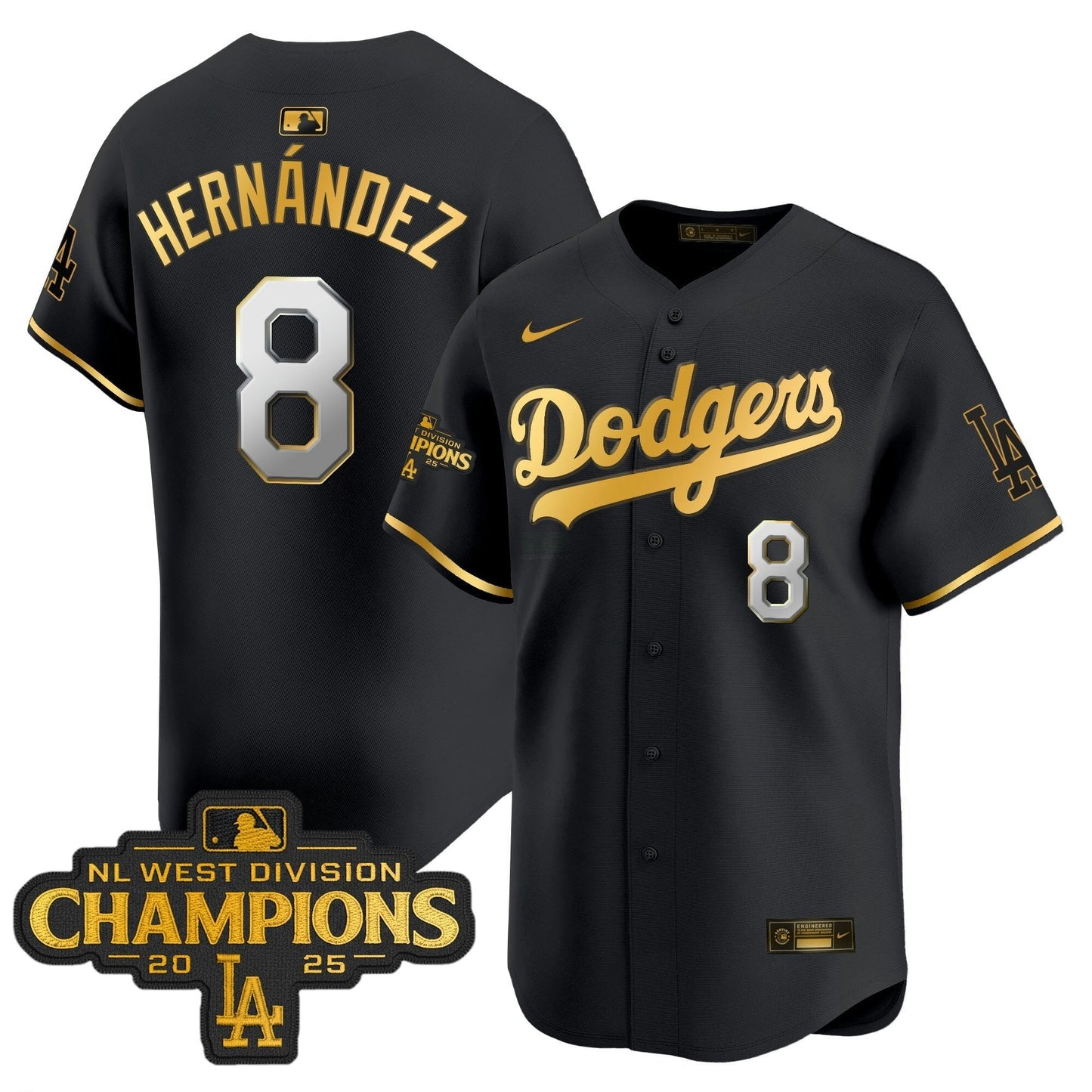 Camisa MLB Men’s 2025 NL West Division Champions Patch Dourada Trim Vapor Premier Limited Jersey