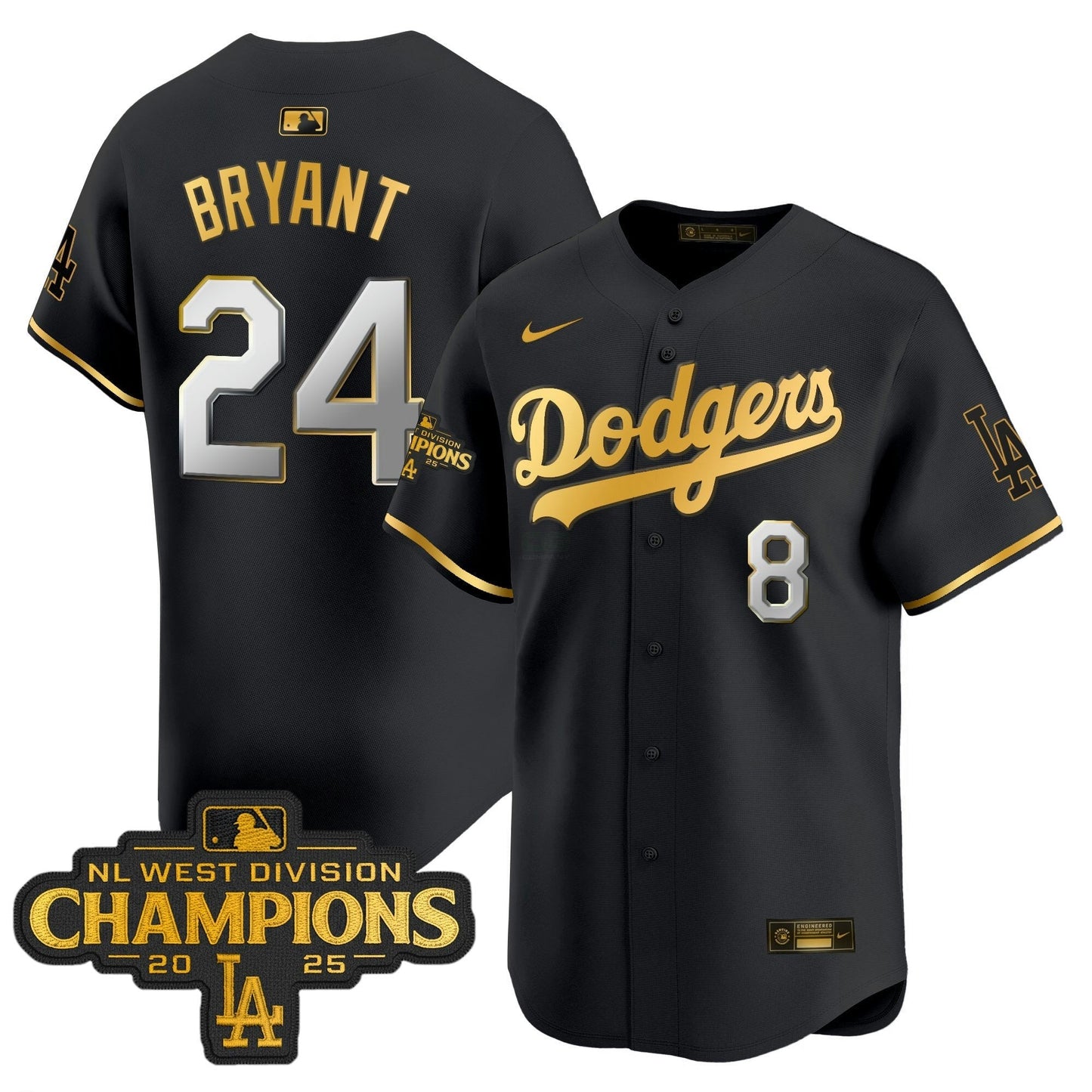 Camisa MLB Men’s 2025 NL West Division Champions Patch Dourada Trim Vapor Premier Limited Jersey
