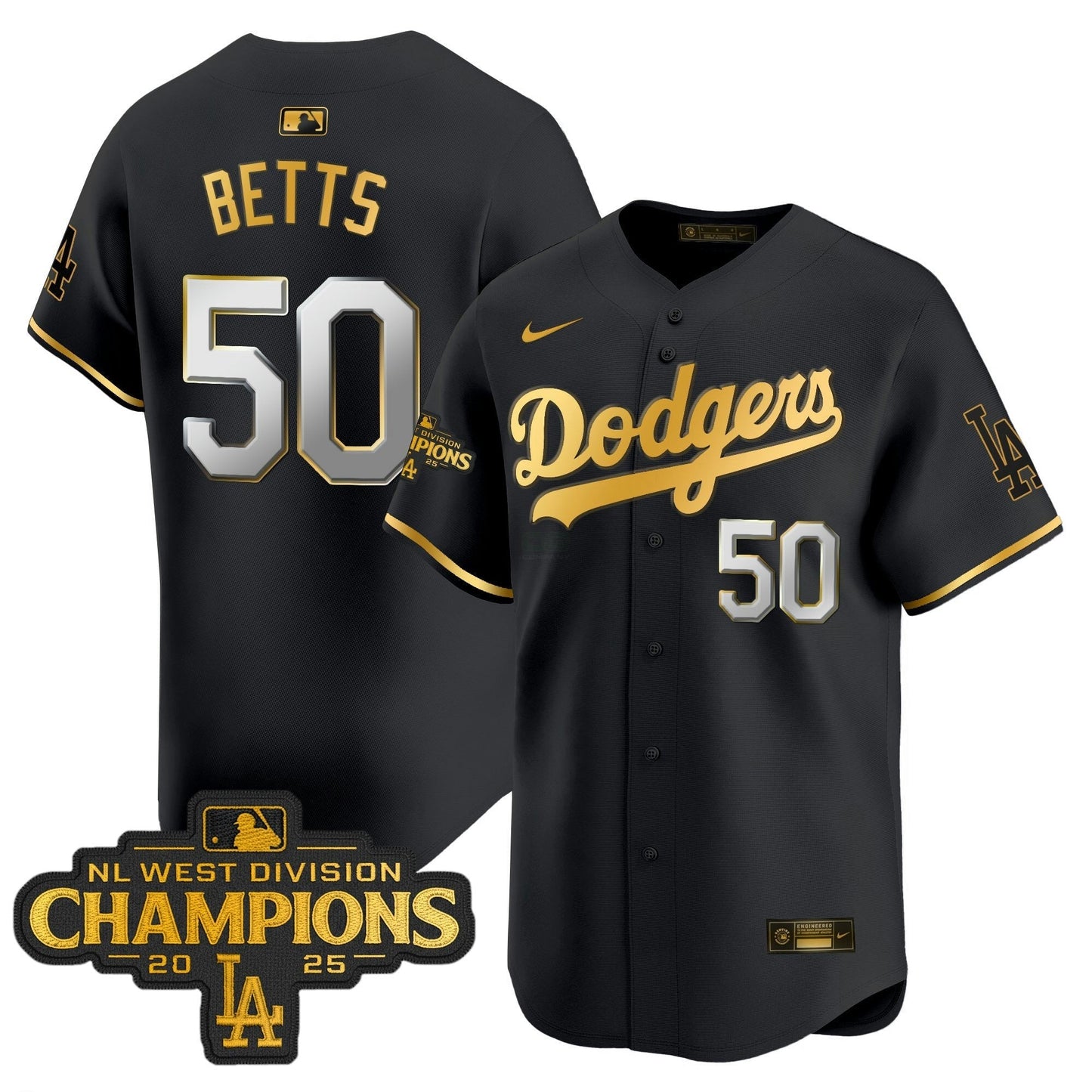 Camisa MLB Men’s 2025 NL West Division Champions Patch Dourada Trim Vapor Premier Limited Jersey