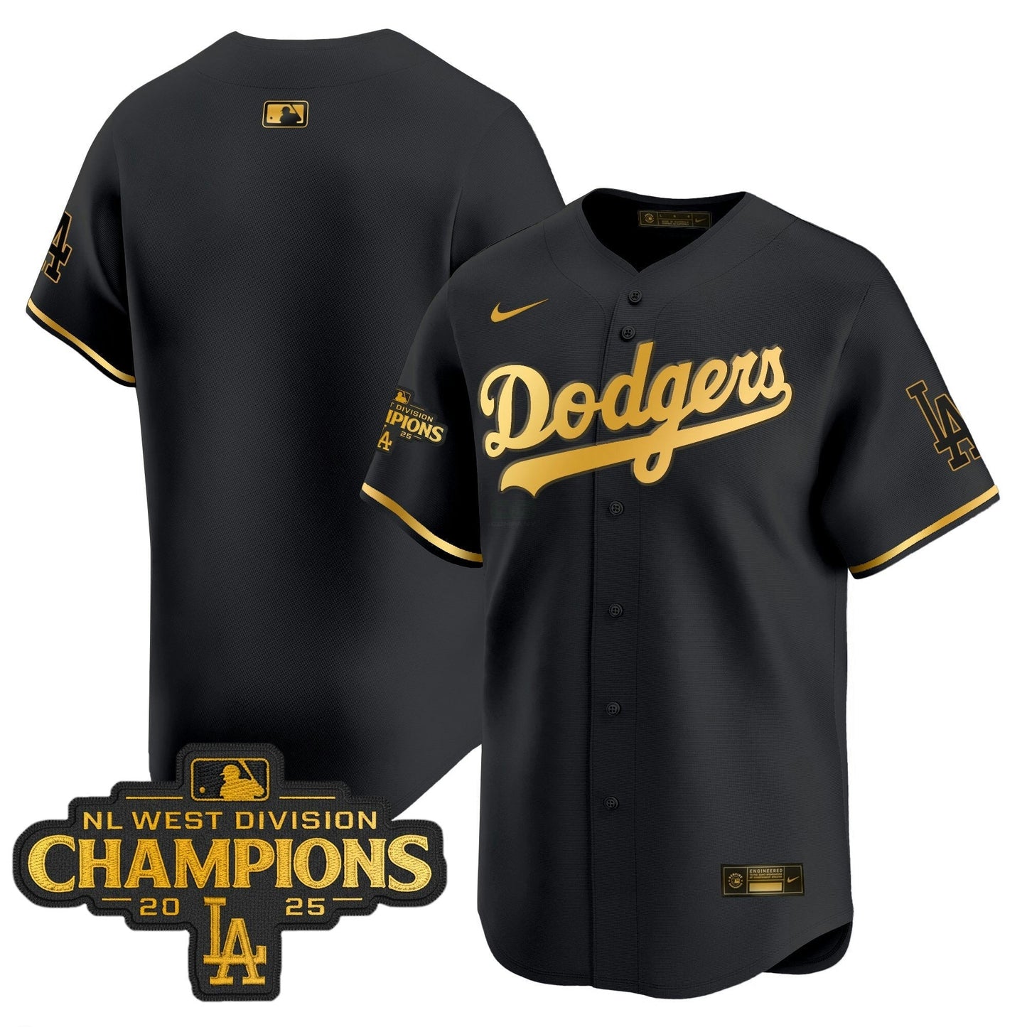 Camisa MLB Men’s 2025 NL West Division Champions Patch Dourada Trim Vapor Premier Limited Jersey