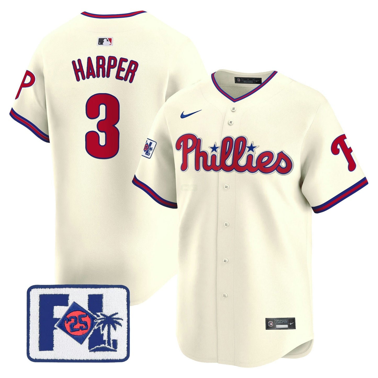 Camisa MLB Philadelphia Phillies Men’s 2025 Spring Training Patch Vapor Premier Limited Jersey