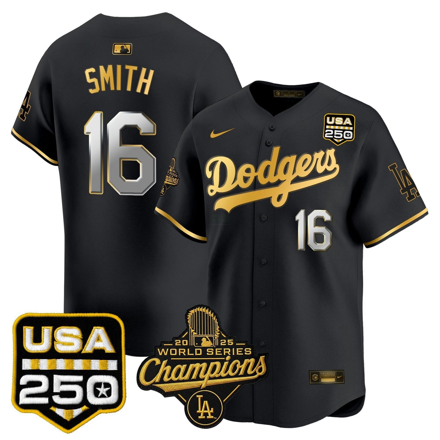 Camisa MLB Men’s 2025 World Series Champions & 250America Patch Vapor Premier Limited Jersey