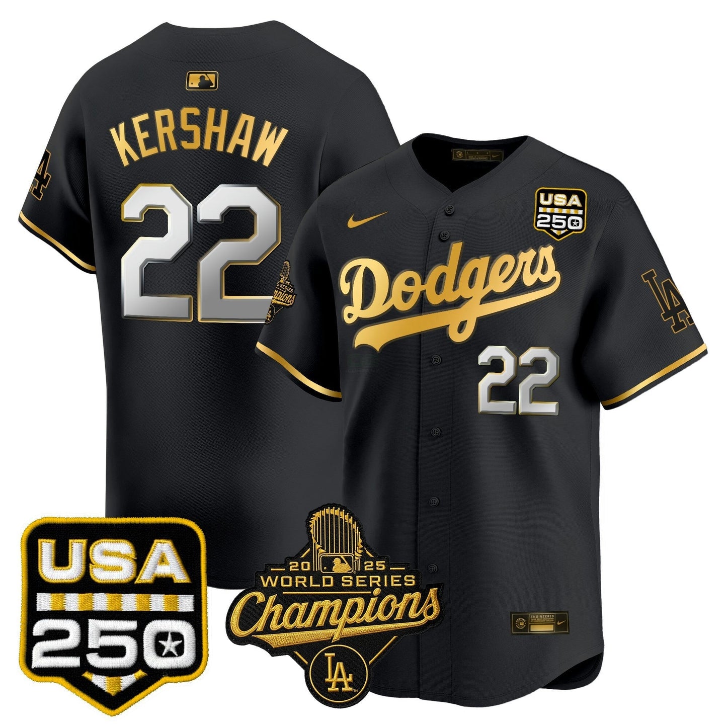 Camisa MLB Men’s 2025 World Series Champions & 250America Patch Vapor Premier Limited Jersey