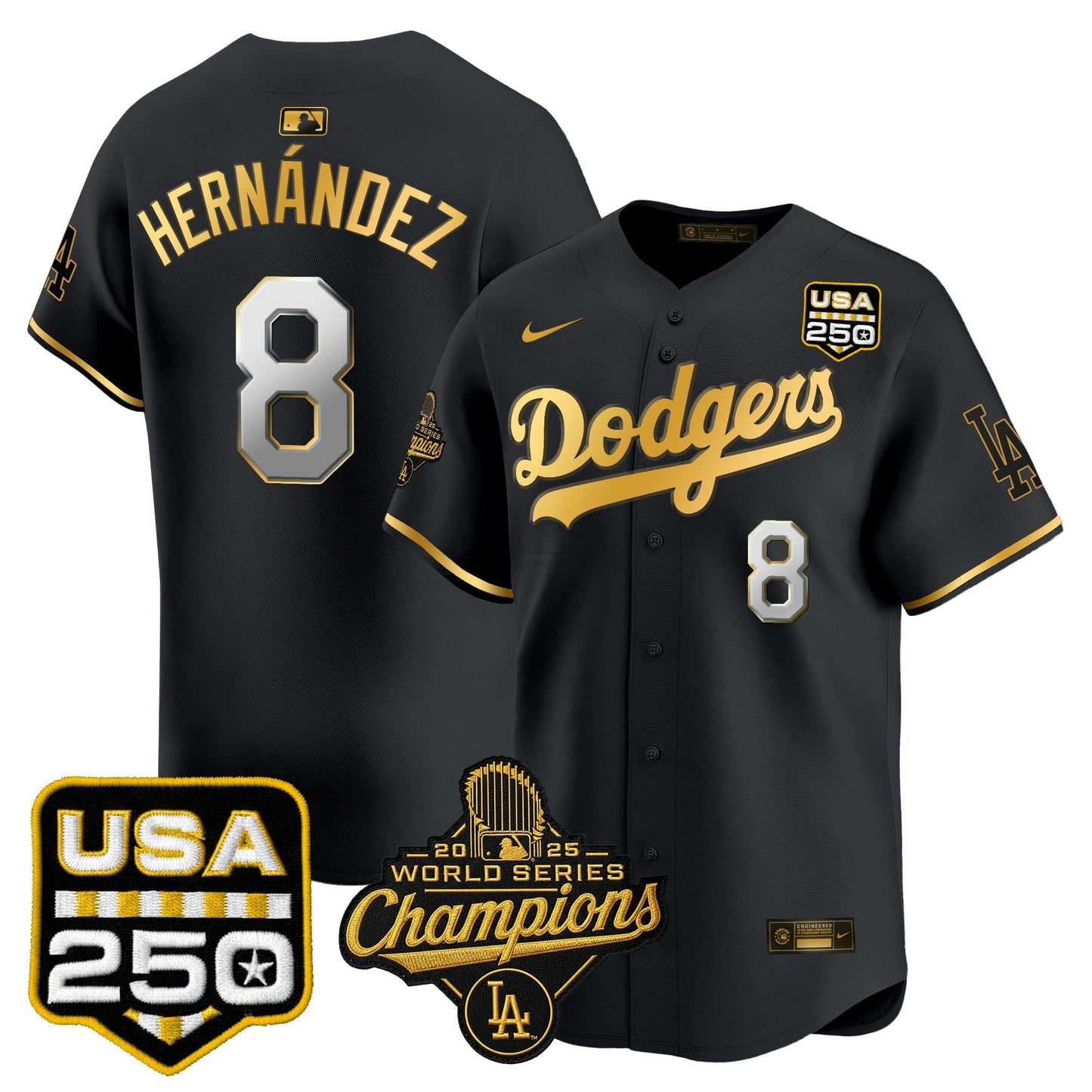 Camisa MLB Men’s 2025 World Series Champions & 250America Patch Vapor Premier Limited Jersey