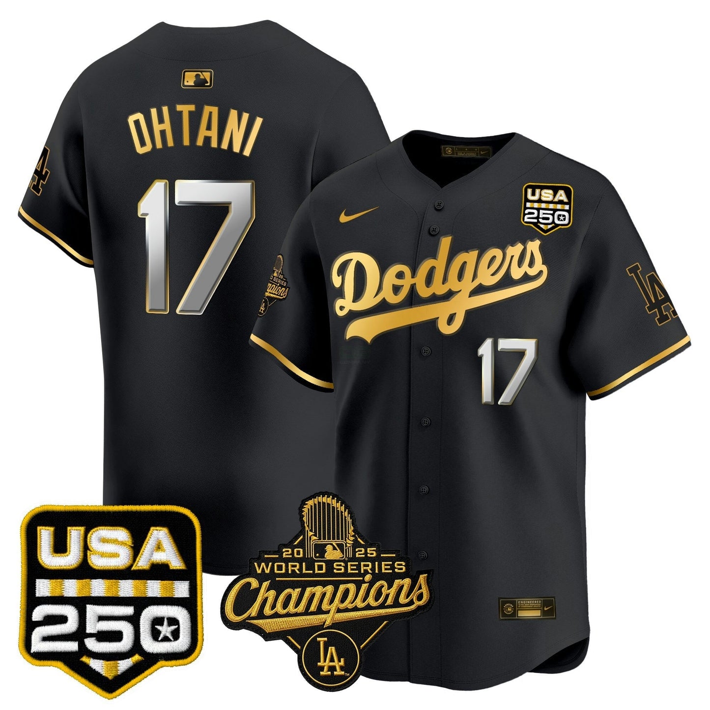 Camisa MLB Men’s 2025 World Series Champions & 250America Patch Vapor Premier Limited Jersey