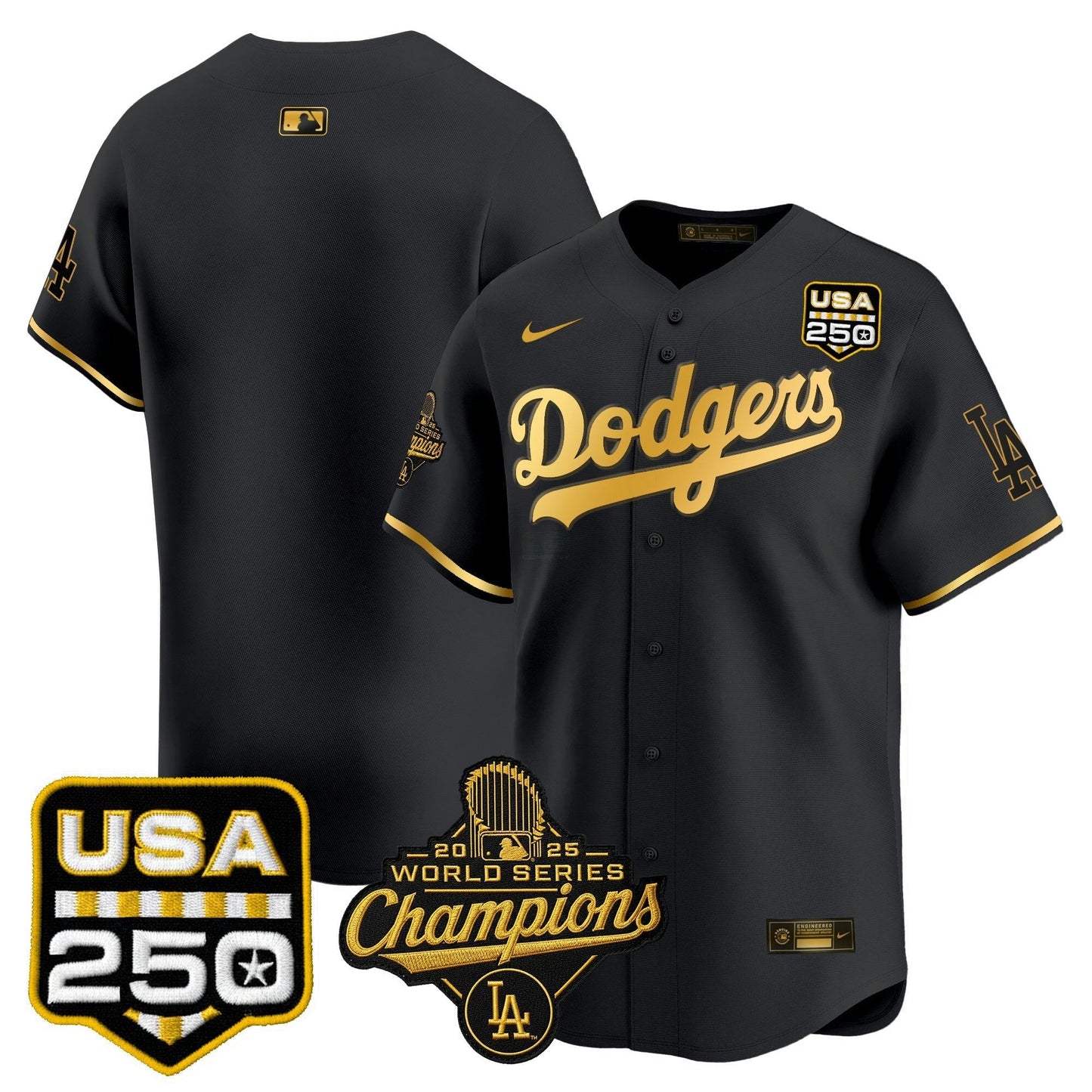 Camisa MLB Men’s 2025 World Series Champions & 250America Patch Vapor Premier Limited Jersey