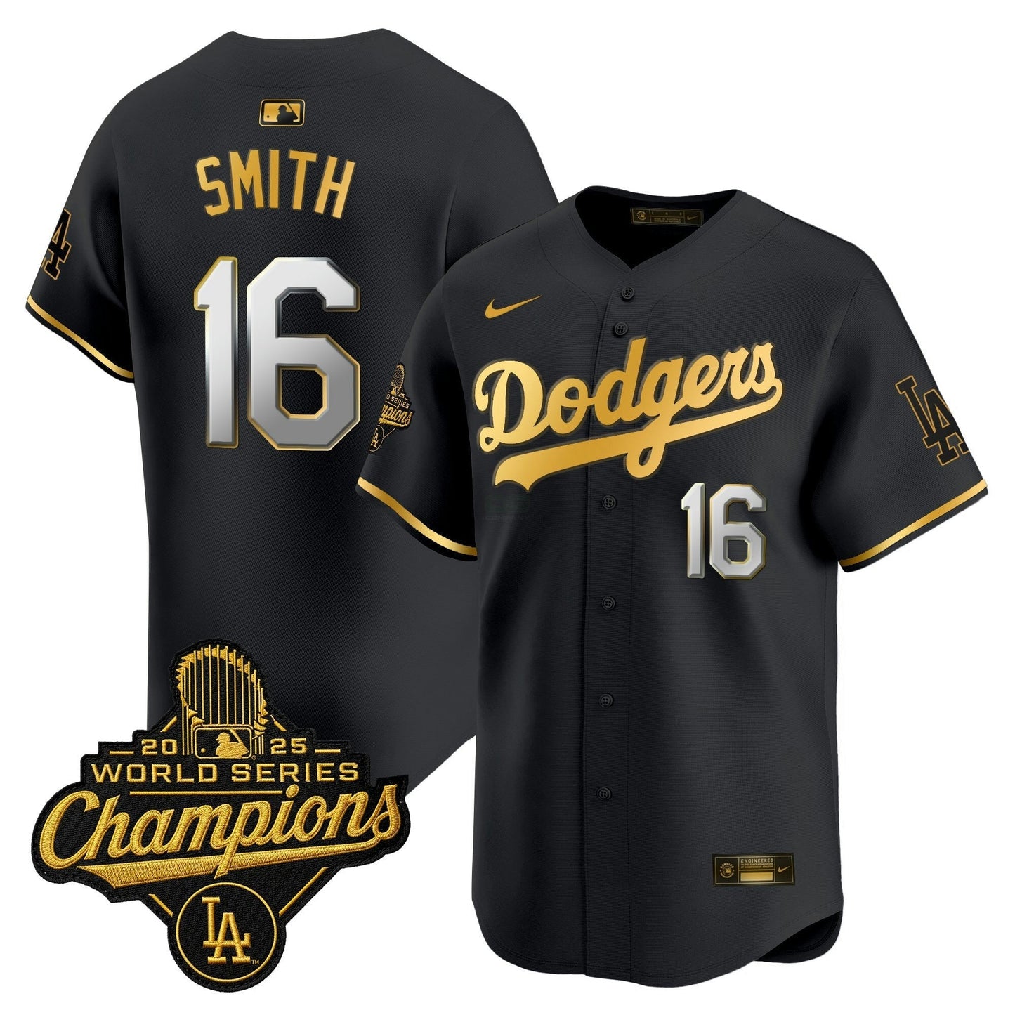 Camisa MLB Men’s 2025 World Series Champions Patch Dourada Trim Vapor Premier Limited Jersey
