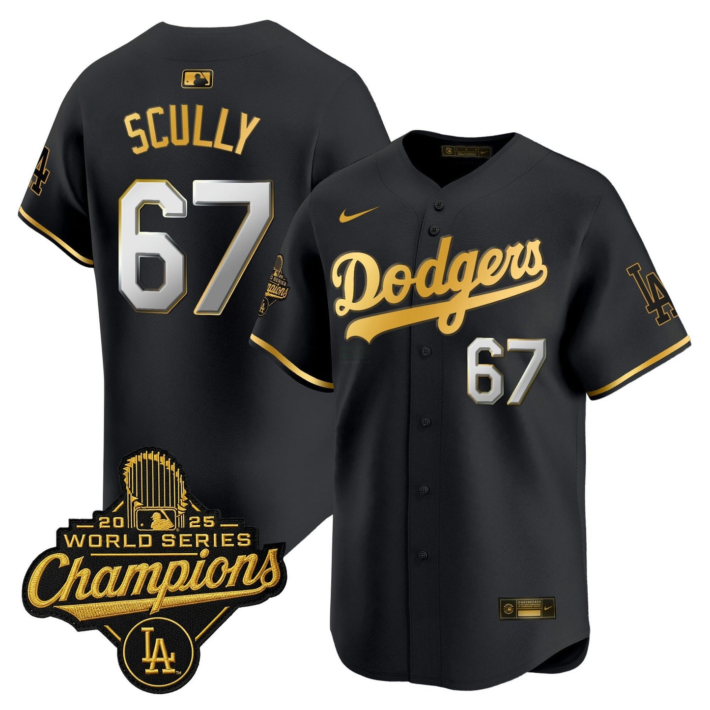 Camisa MLB Men’s 2025 World Series Champions Patch Dourada Trim Vapor Premier Limited Jersey