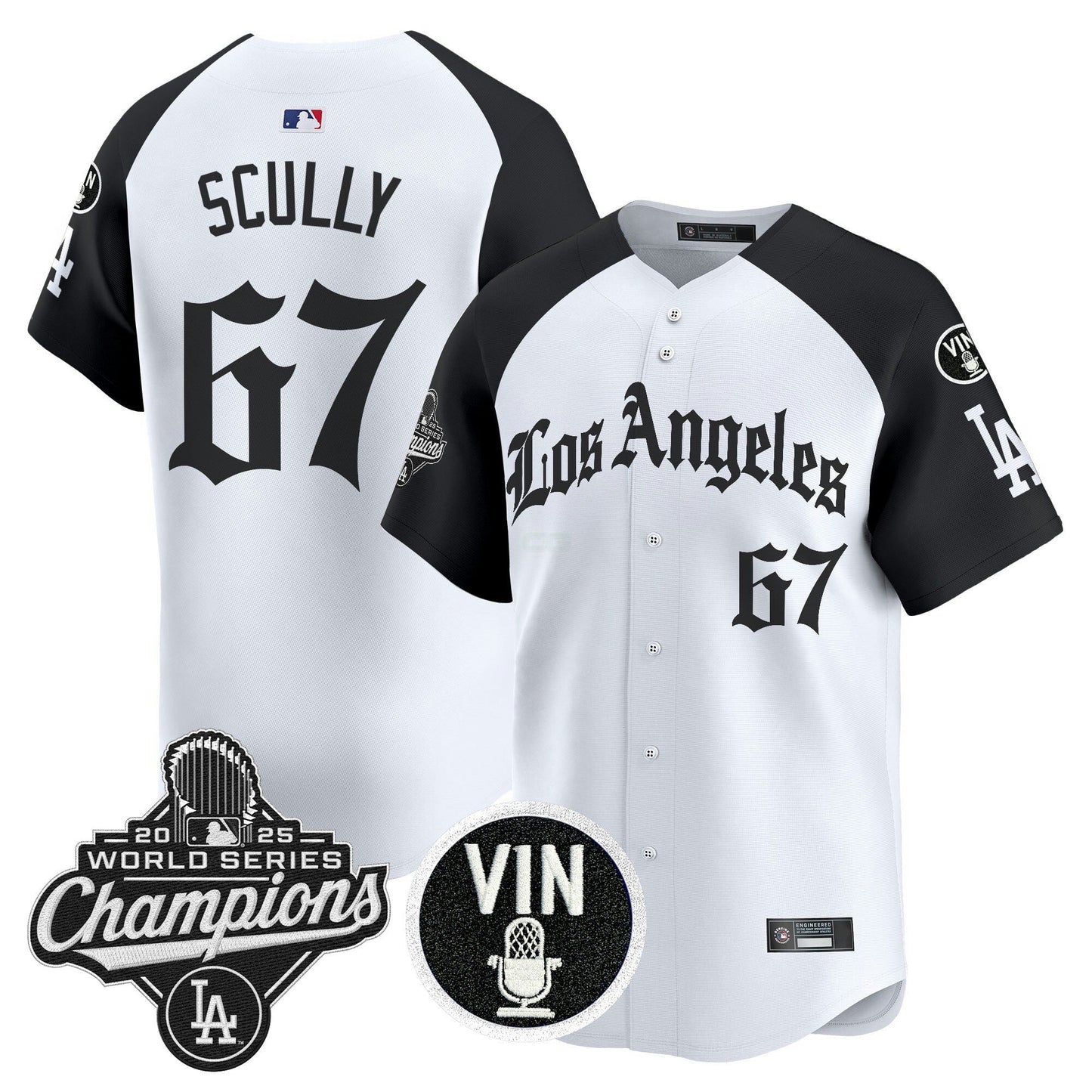 Camisa MLB Men’s 2025 World Series Champions Vapor Premier Limited Jersey – LA Gothic Edition
