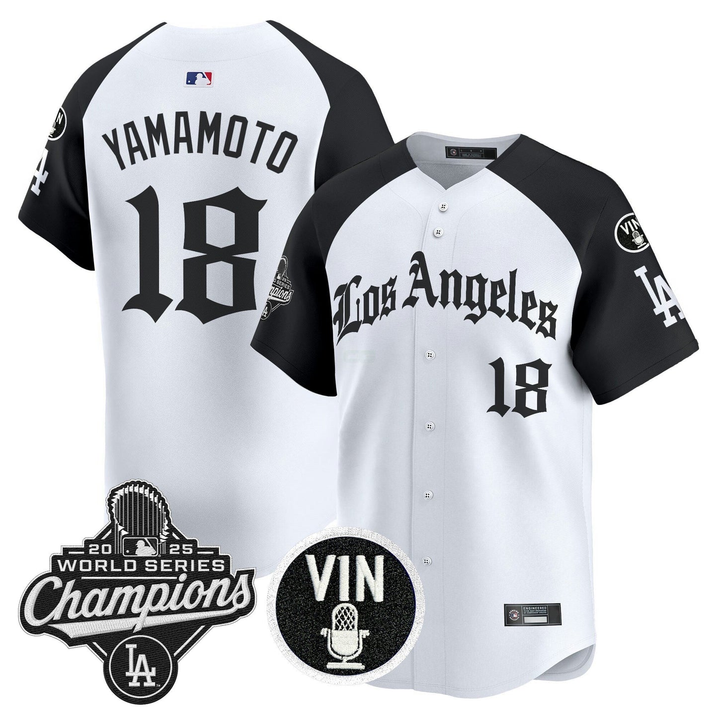 Camisa MLB Men’s 2025 World Series Champions Vapor Premier Limited Jersey – LA Gothic Edition