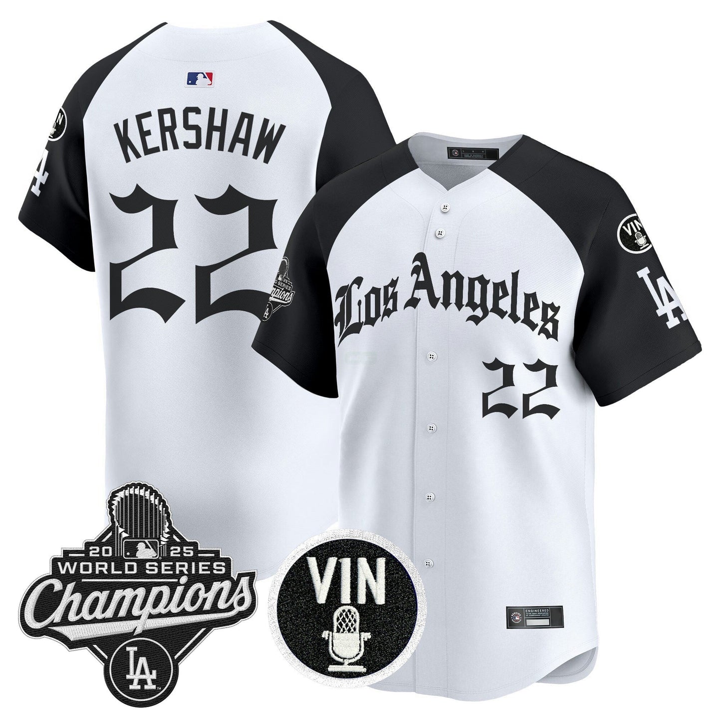 Camisa MLB Men’s 2025 World Series Champions Vapor Premier Limited Jersey – LA Gothic Edition