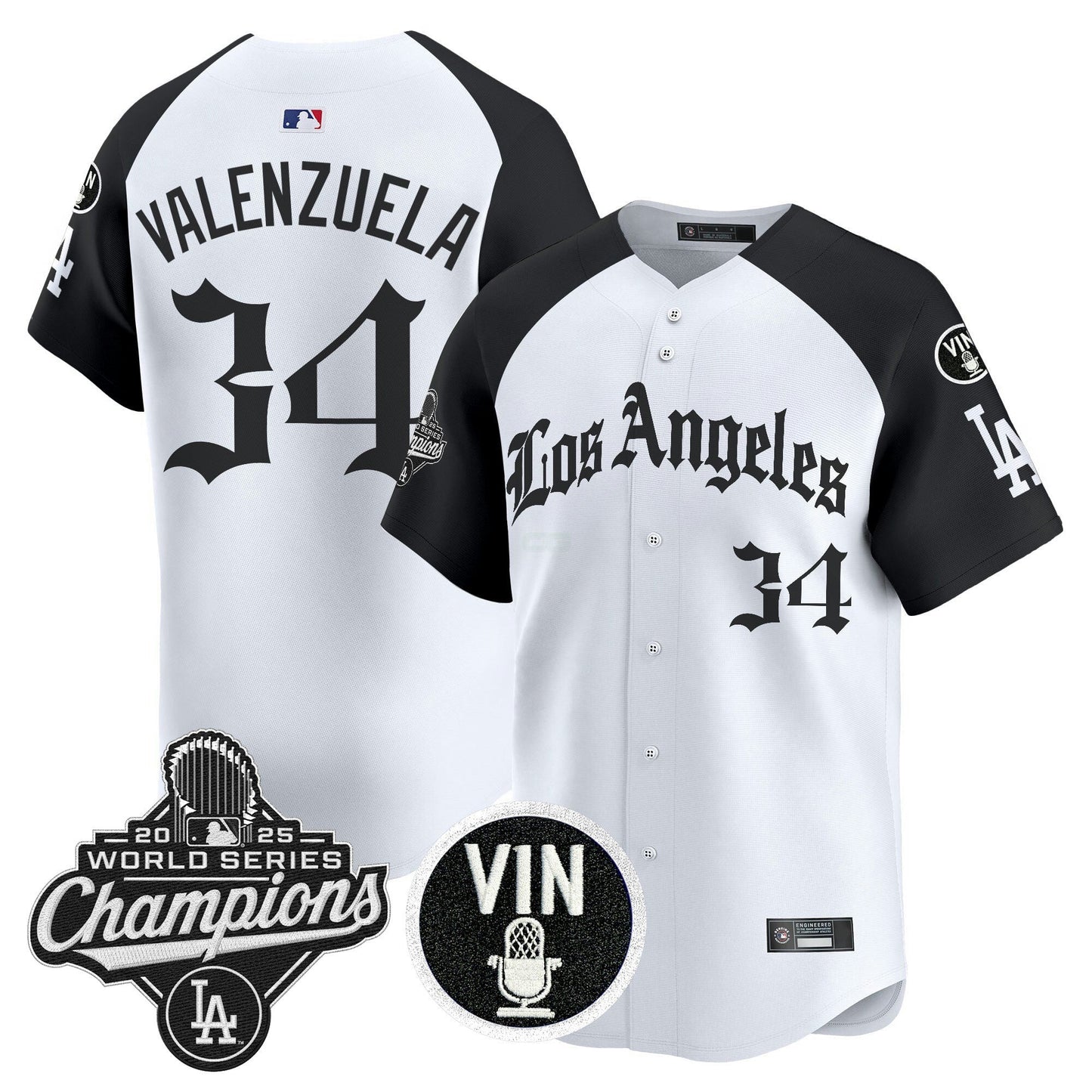 Camisa MLB Men’s 2025 World Series Champions Vapor Premier Limited Jersey – LA Gothic Edition