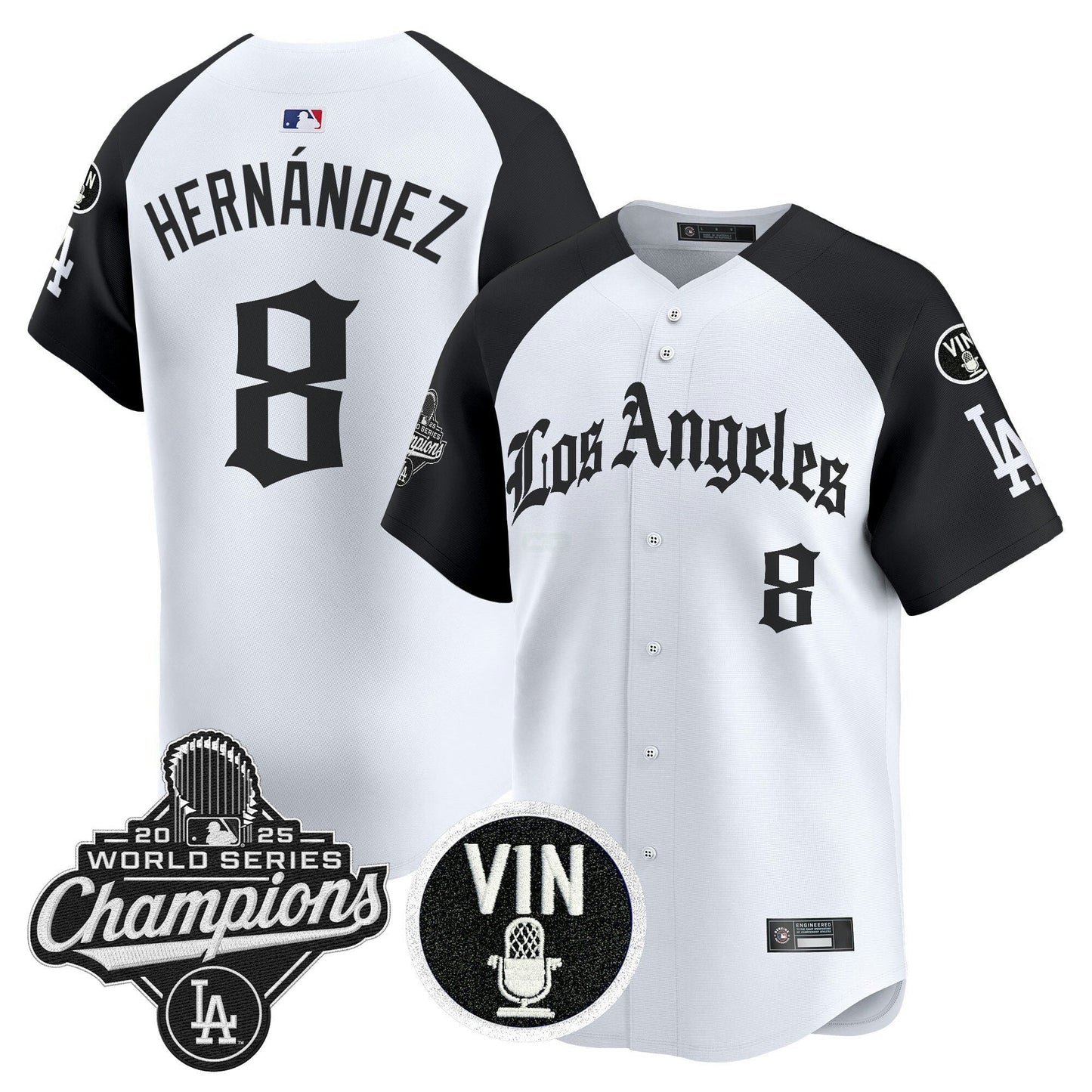 Camisa MLB Men’s 2025 World Series Champions Vapor Premier Limited Jersey – LA Gothic Edition