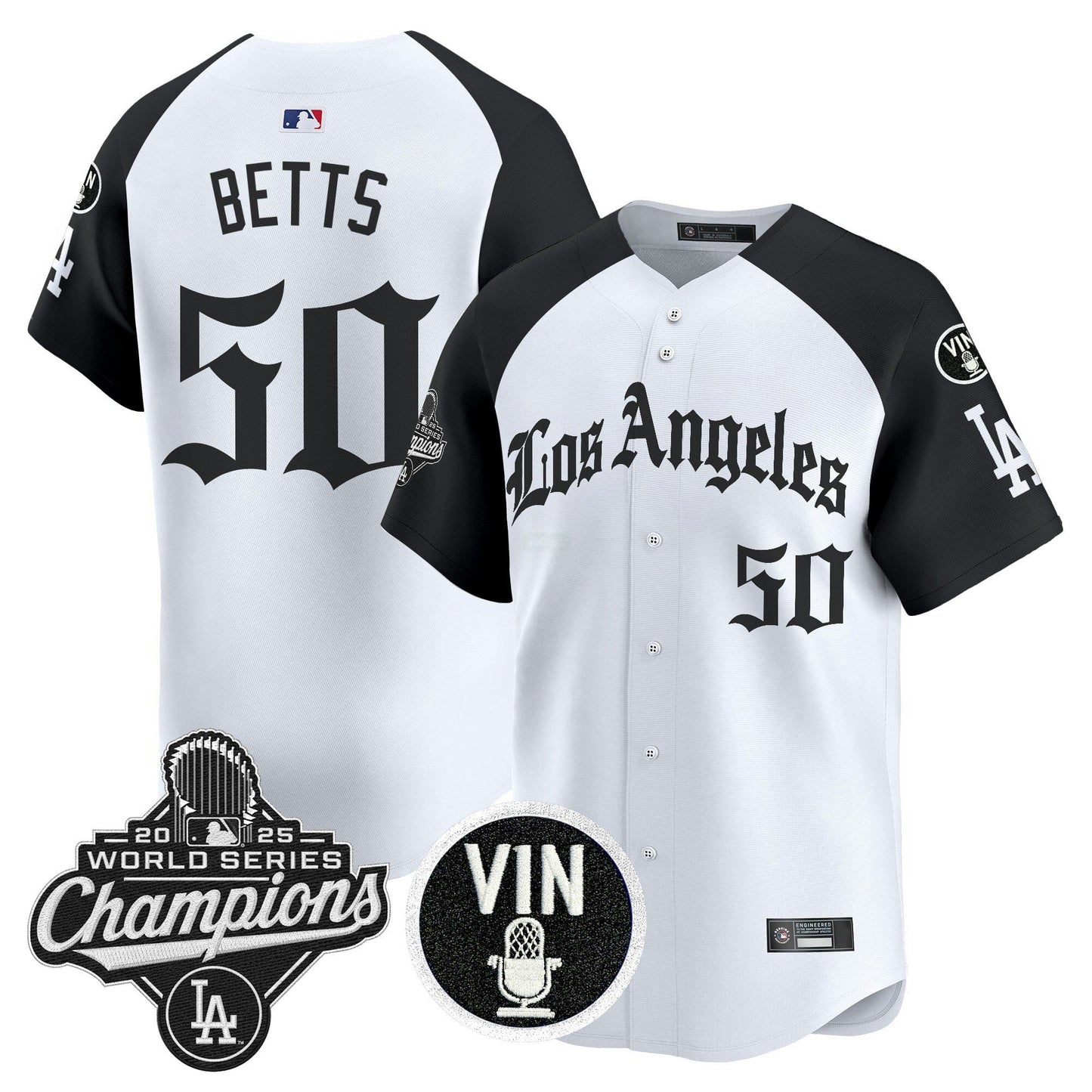 Camisa MLB Men’s 2025 World Series Champions Vapor Premier Limited Jersey – LA Gothic Edition