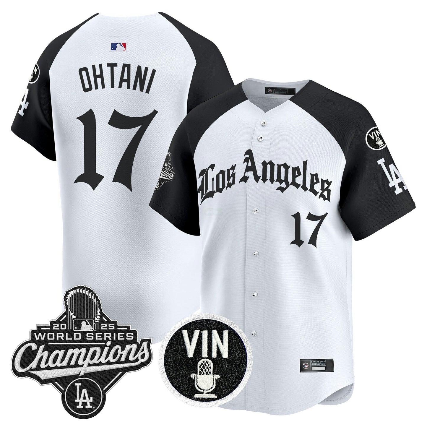 Camisa MLB Men’s 2025 World Series Champions Vapor Premier Limited Jersey – LA Gothic Edition