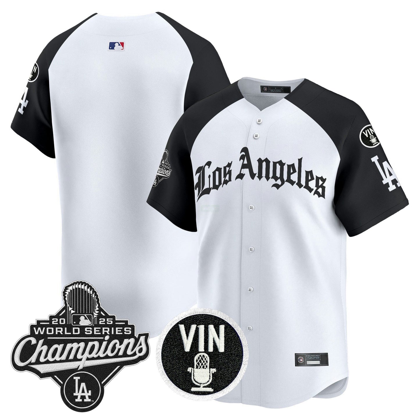 Camisa MLB Men’s 2025 World Series Champions Vapor Premier Limited Jersey – LA Gothic Edition