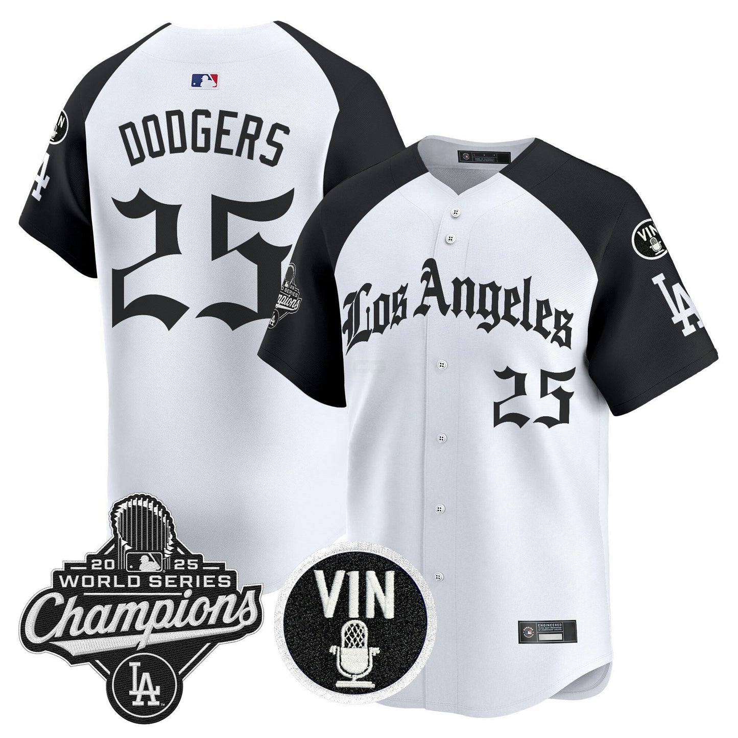Camisa MLB Men’s 2025 World Series Champions Vapor Premier Limited Jersey – LA Gothic Edition