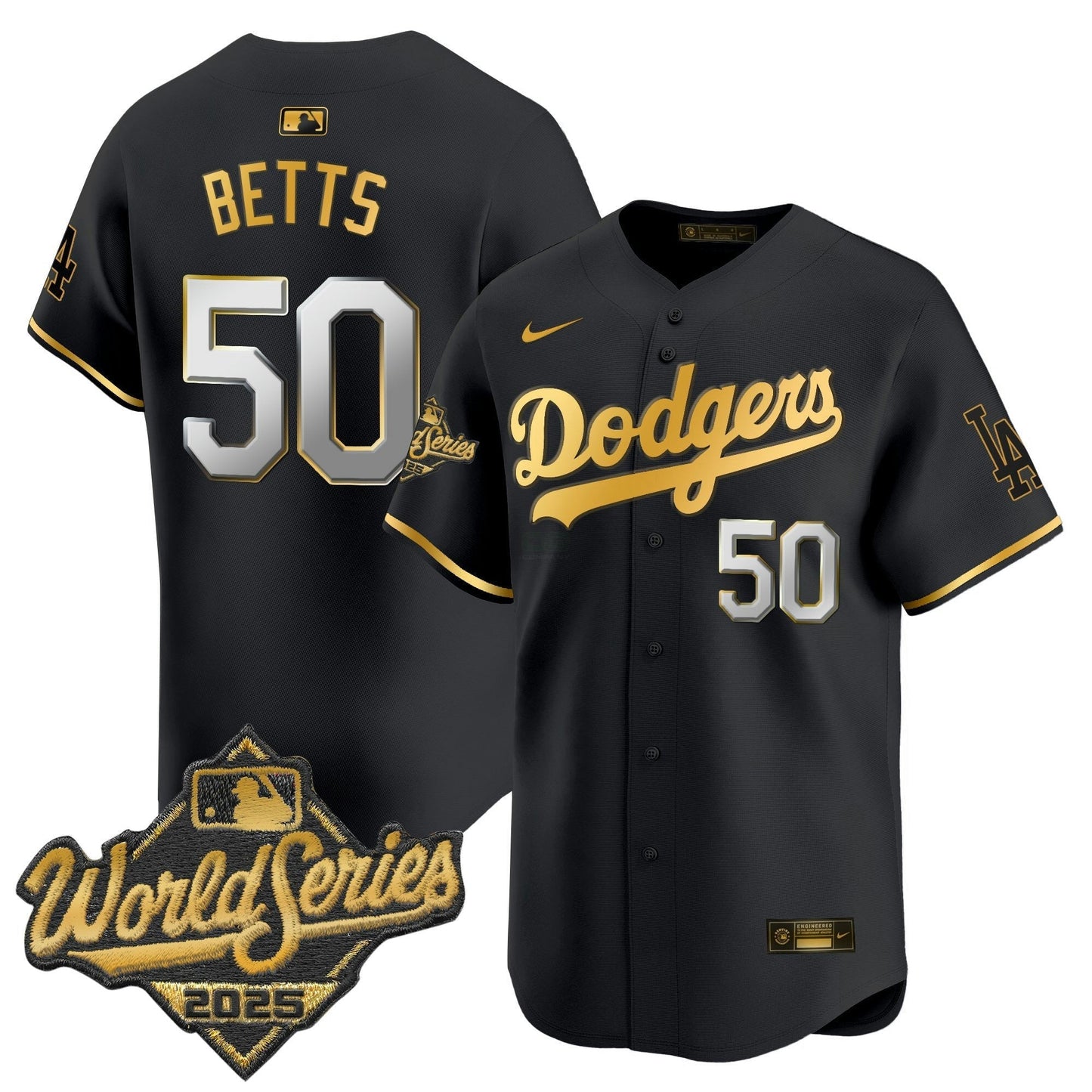 Camisa MLB Men’s 2025 World Series Dourada Trim Vapor Premier Limited Jersey